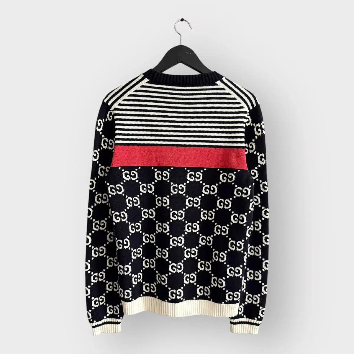 2018 Gucci GG Stripes Monogram Sweater