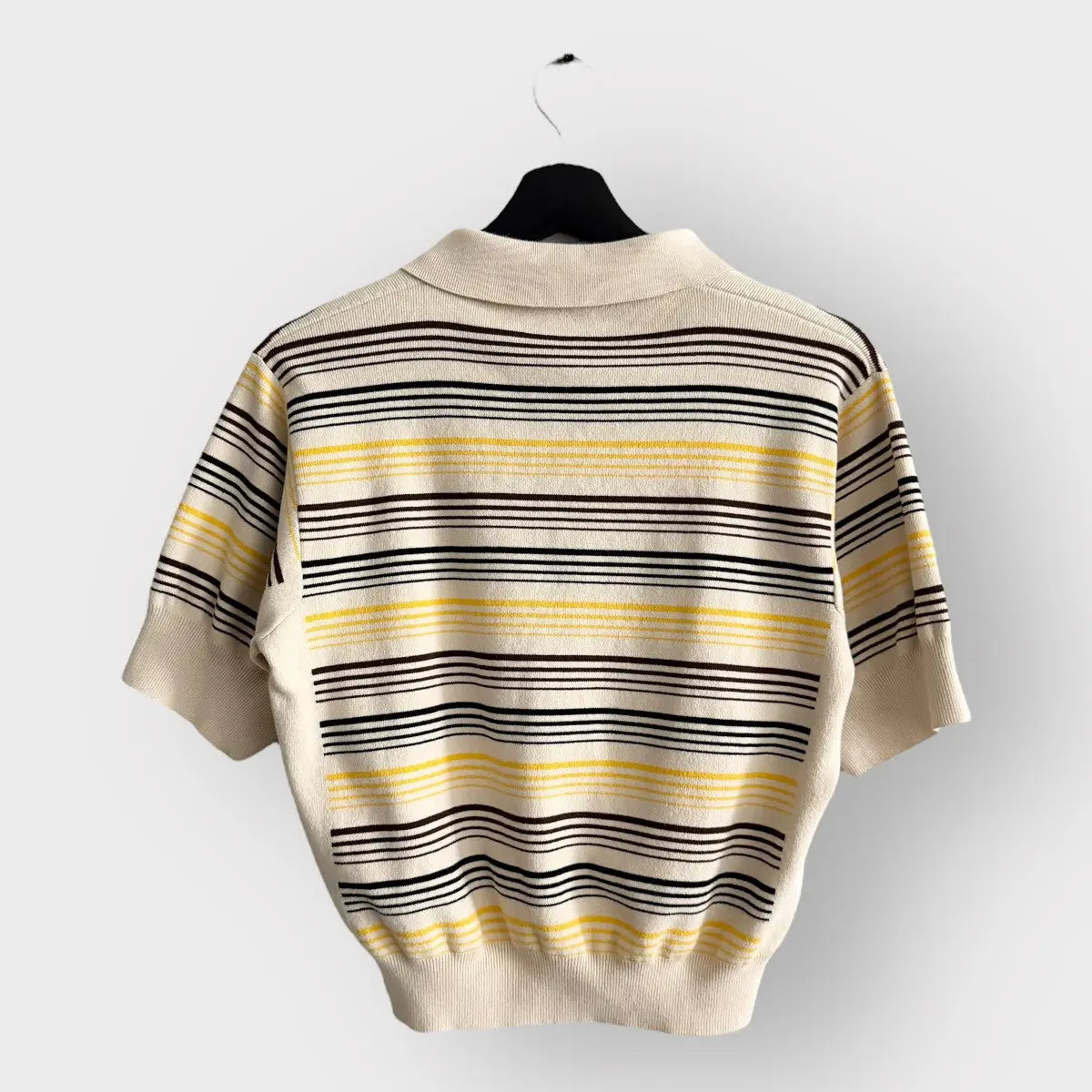 SS23 Miu Miu Stripe Logo Polo Shirt