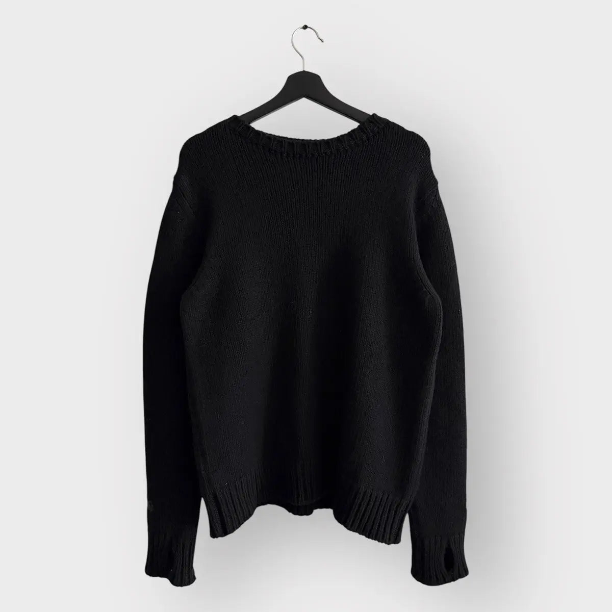 Chrome Hearts Cashmere Double Leather Patch Sweater
