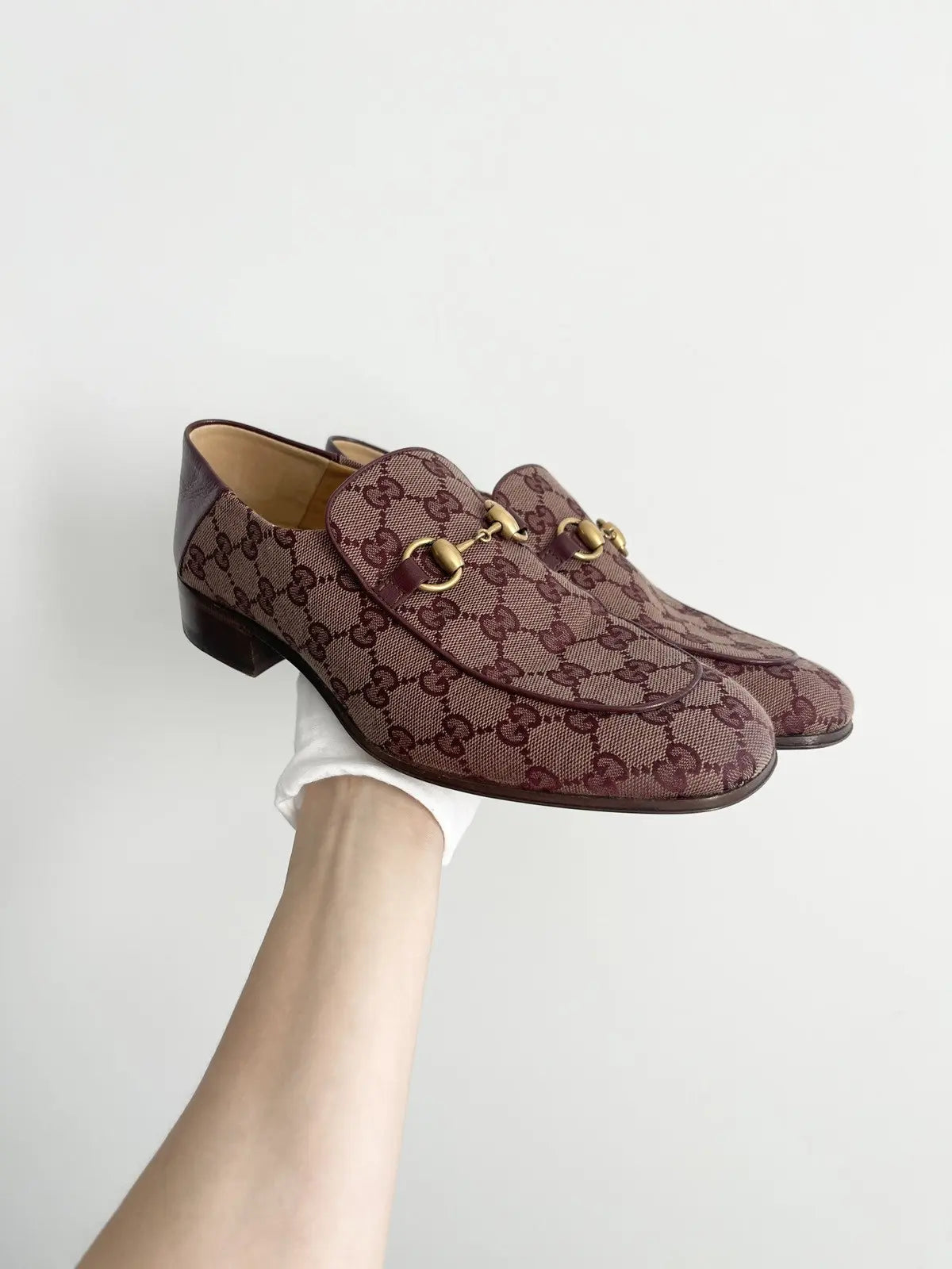 Gucci Men's GG Supreme Canvas Horsebit Loafers