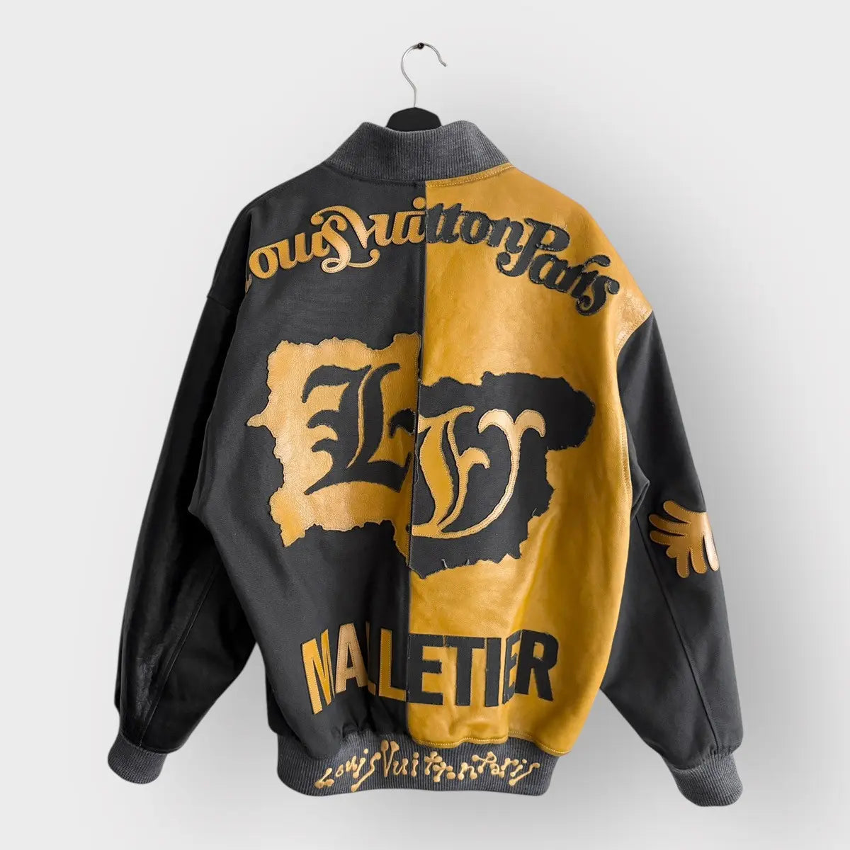 Louis Vuitton Leather & Canvas Bomber Jacket