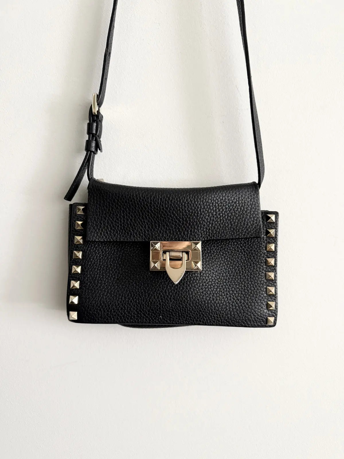 Valentino Rockstud Flip Lock Flap Bag