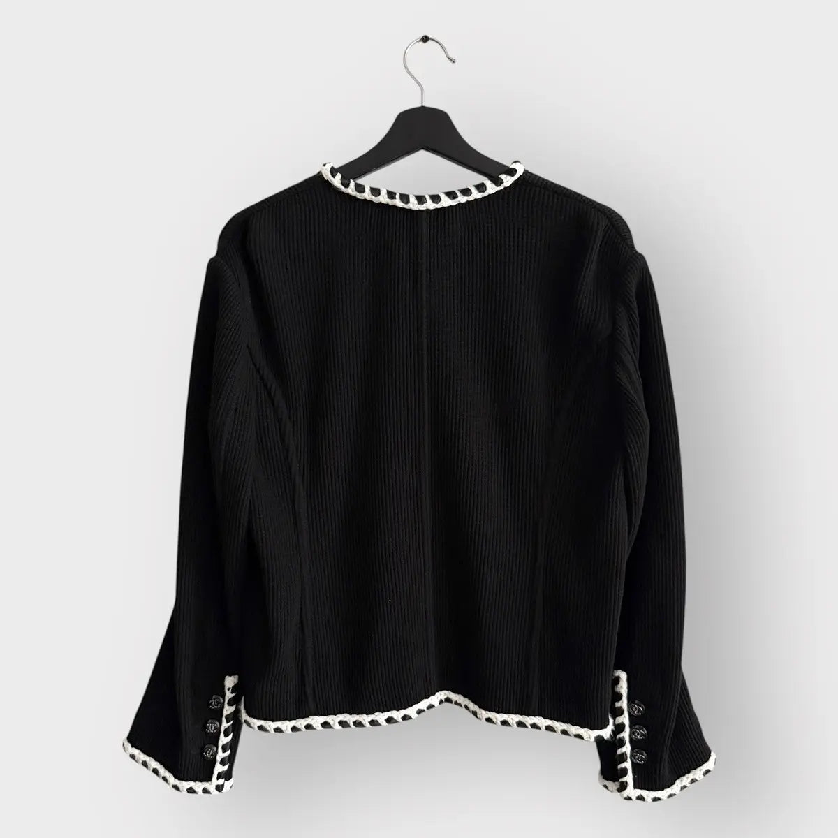 CHANEL 21C Black Jacket with Braided Trim