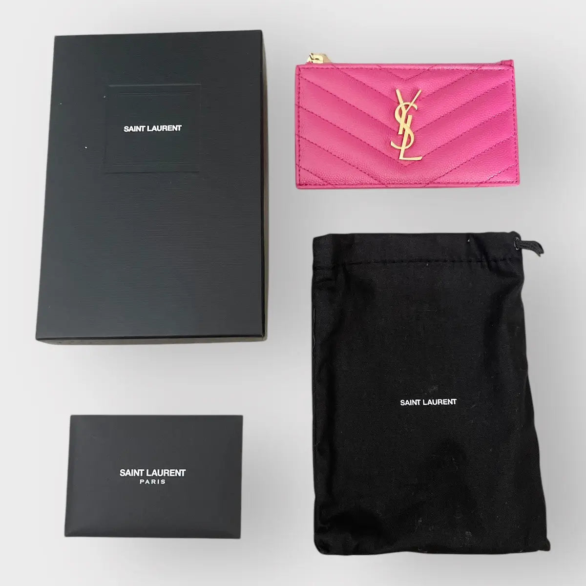 Saint Laurent Cassandre Matelassé Leather Card Holder