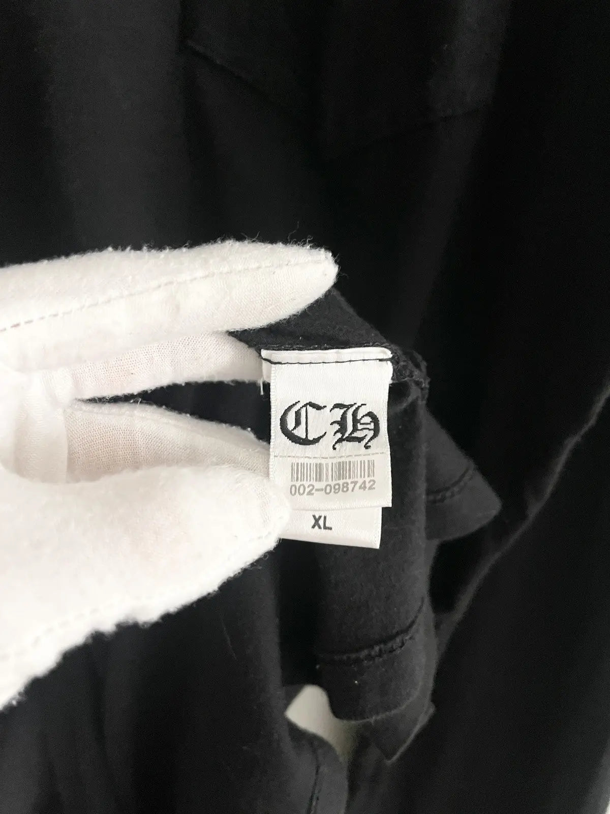 Chrome Hearts Plus Patch Sliver Tag LS Pocket Tee