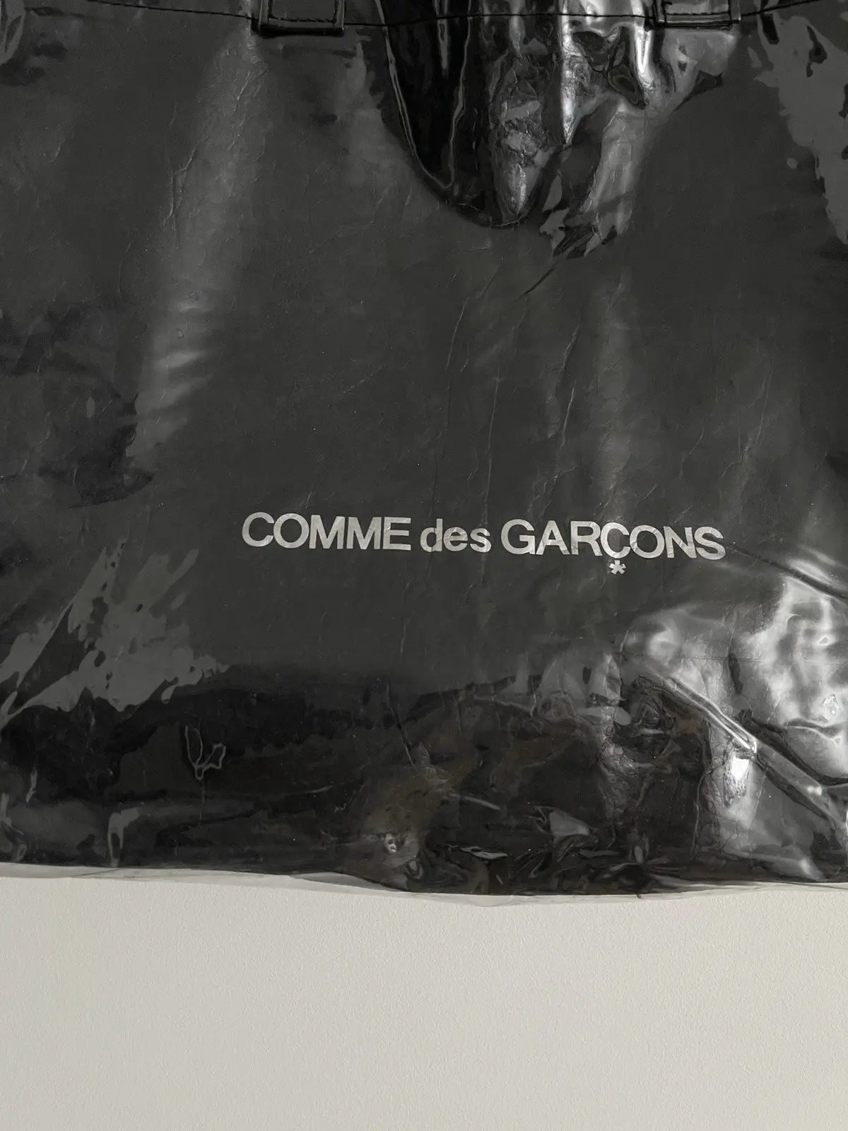 2010s Comme Des Garçons Black Clear Tote Bag