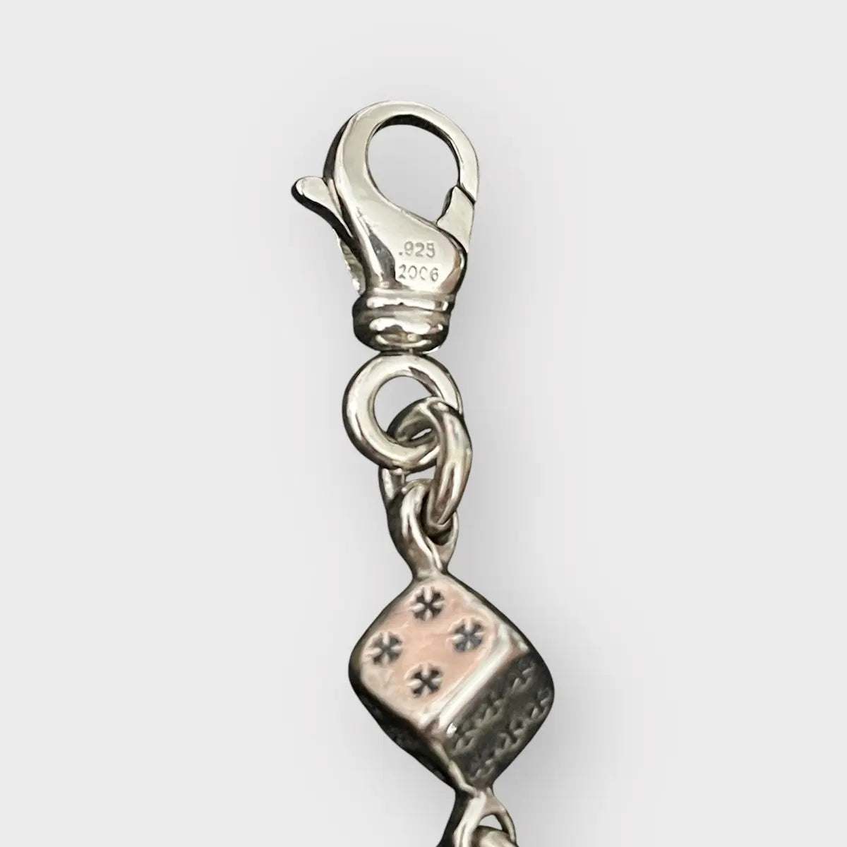 Chrome Hearts 925 Silver Dice Bracelet - 10 Links
