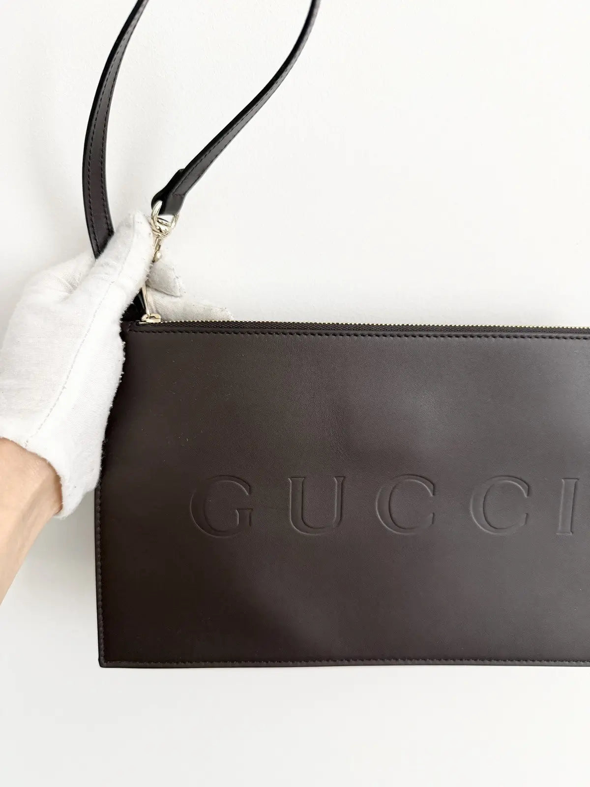 Gucci Jumbo Logo Leather Hand Bag