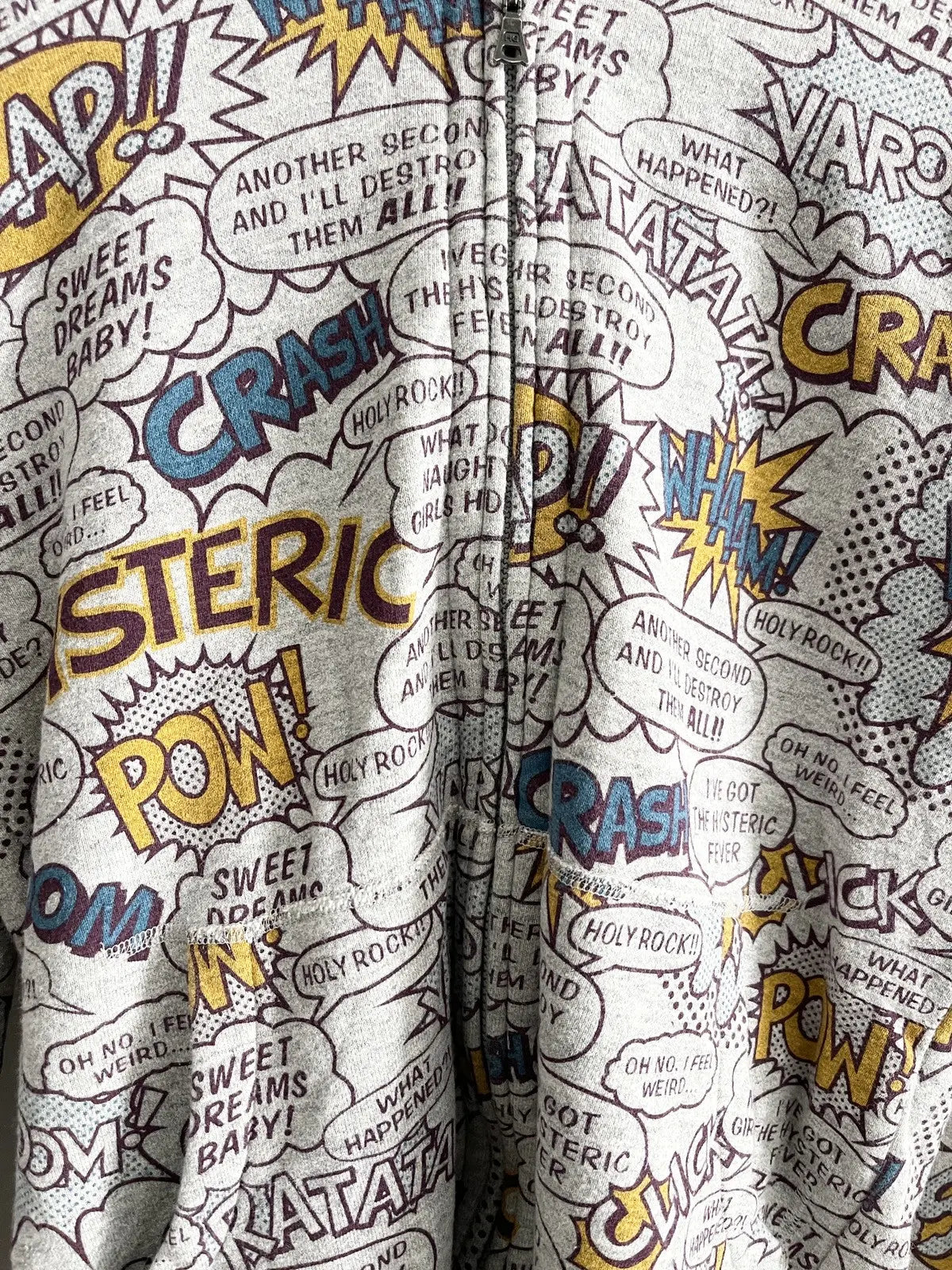 2000s Hysteric Glamour Manga Verbal Zip Hoodie