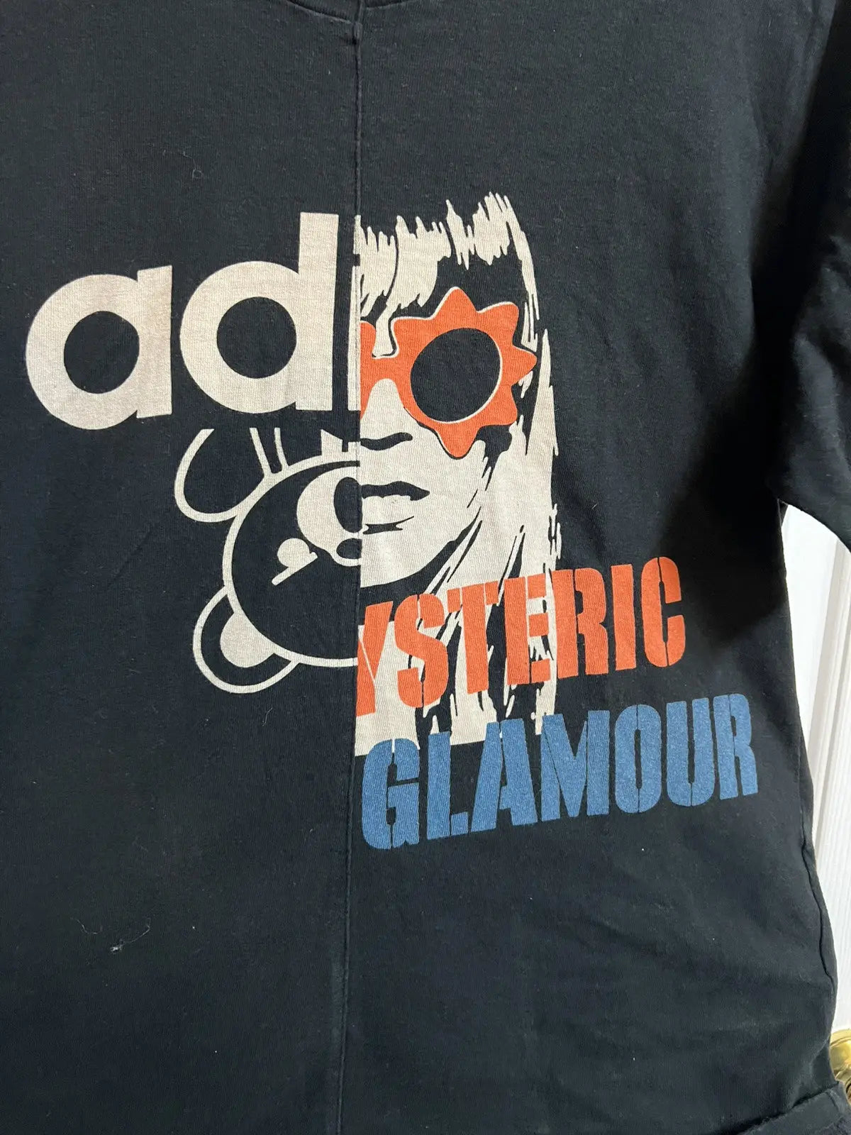 2010s Hysteric Glamour Girl & Bear Half and Half Tee