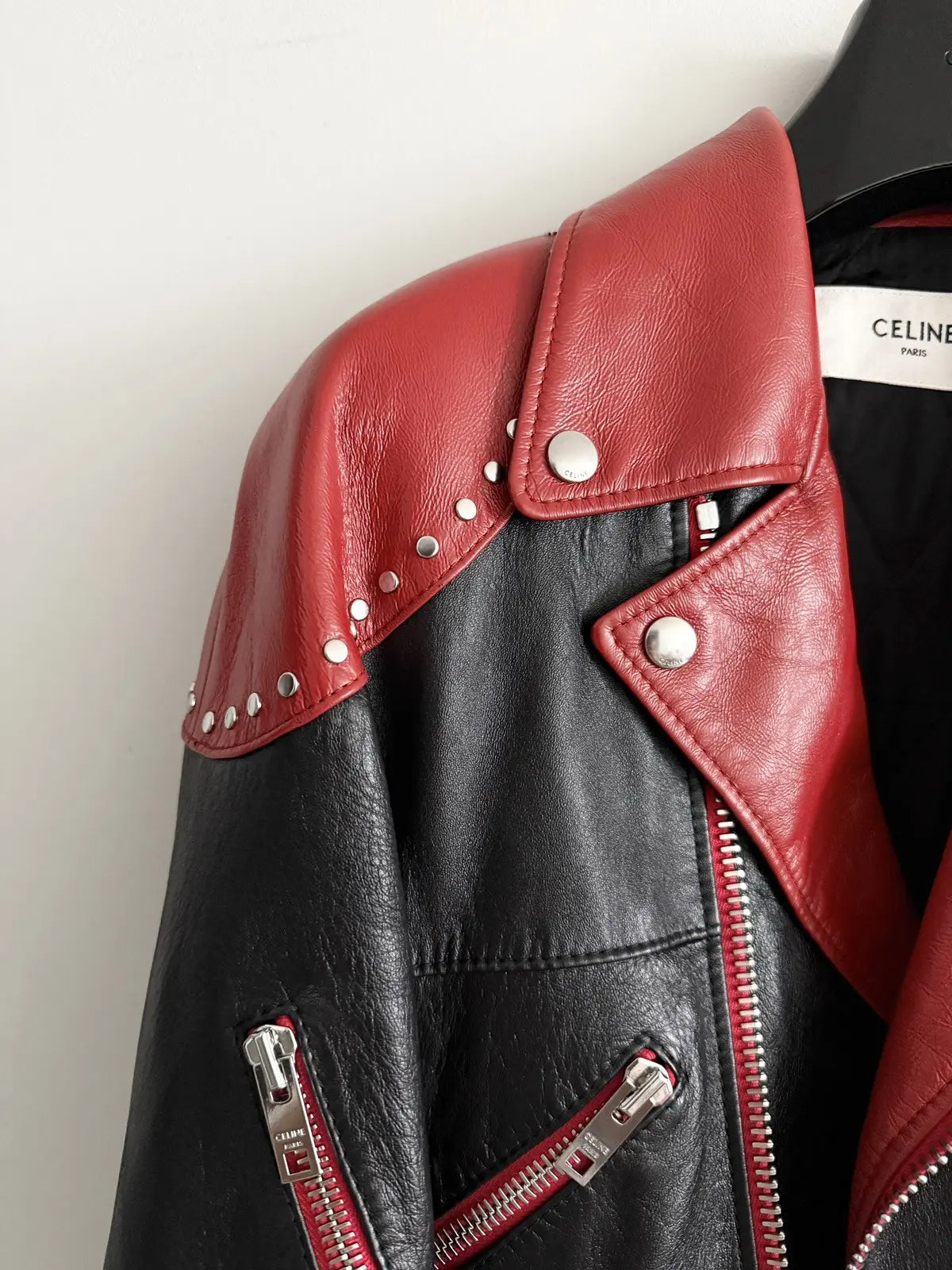 Celine Runway Studded Leather Biker Jacket