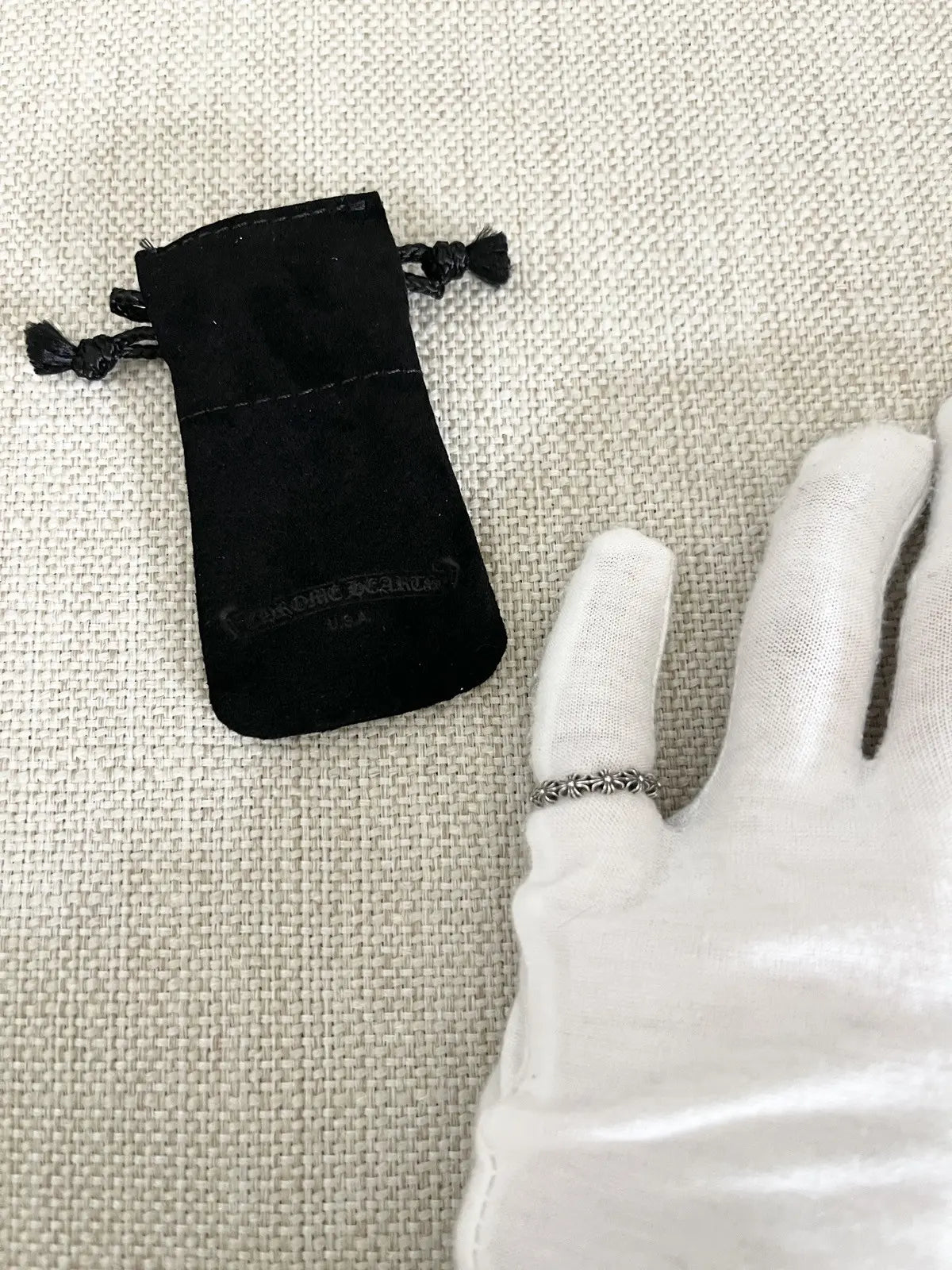 Chrome Hearts 925 Silver Tiny E Ring