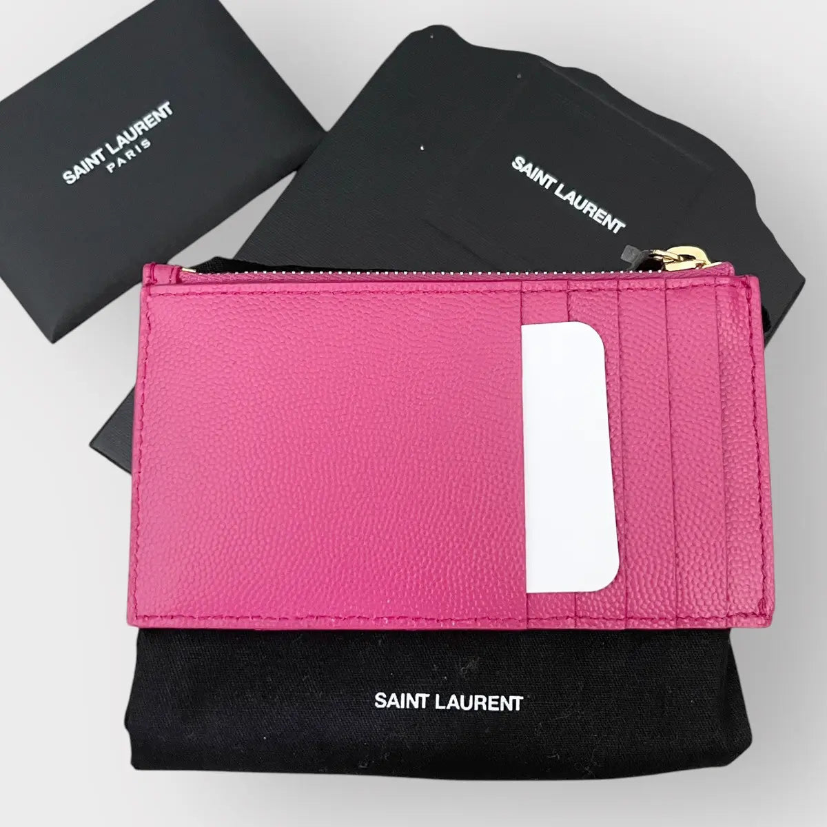 Saint Laurent Cassandre Matelassé Leather Card Holder