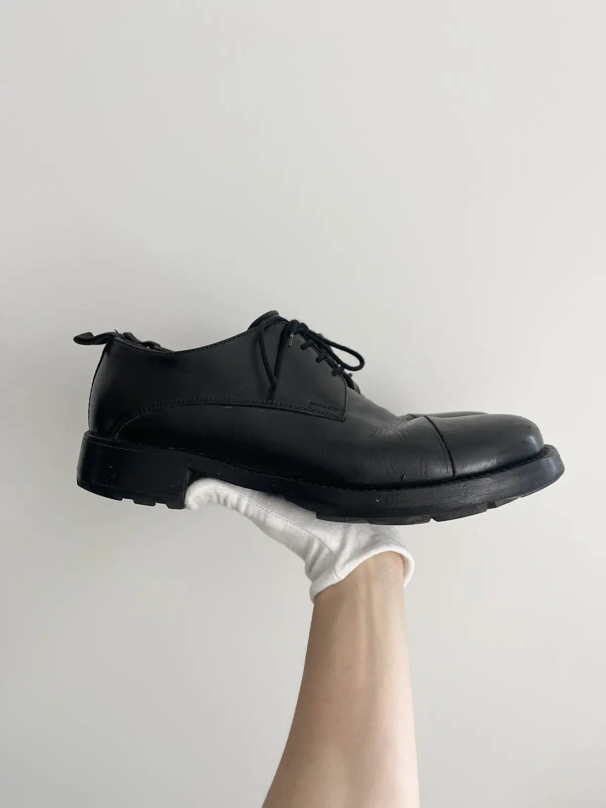 2000s Miu Miu Full Leather Derby Shoes