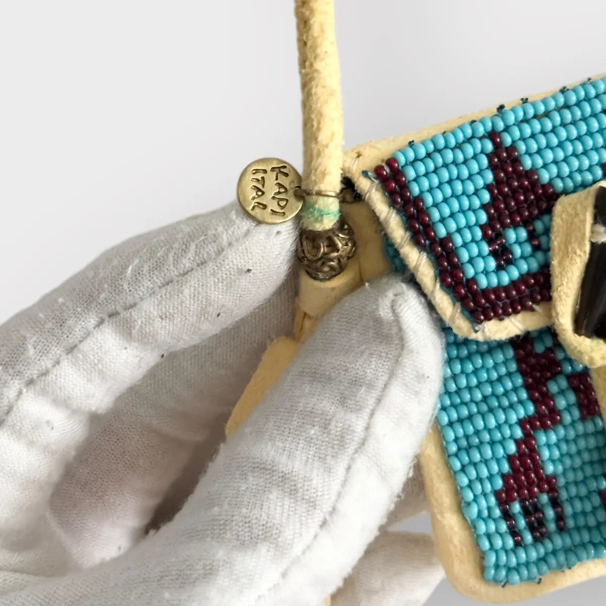 Kapital Deer Leather Pueblo Charm Pouch Necklace