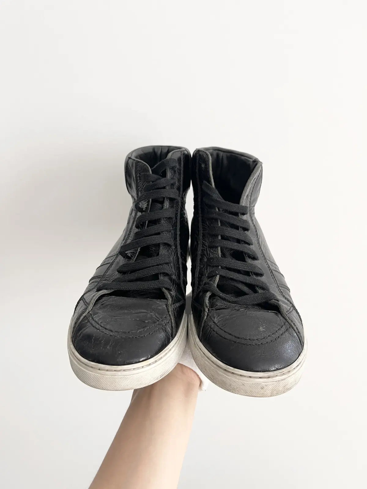 Saint Laurent Black Joe High-Top Sneakers
