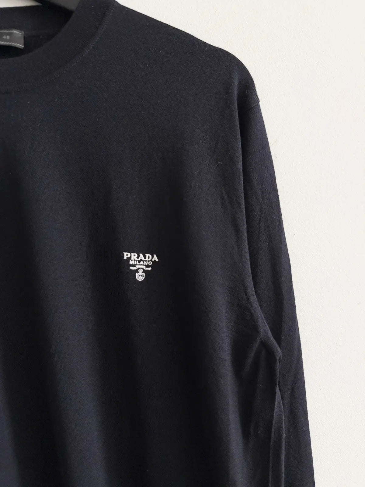 Prada Logo Virgin Wool Sweater