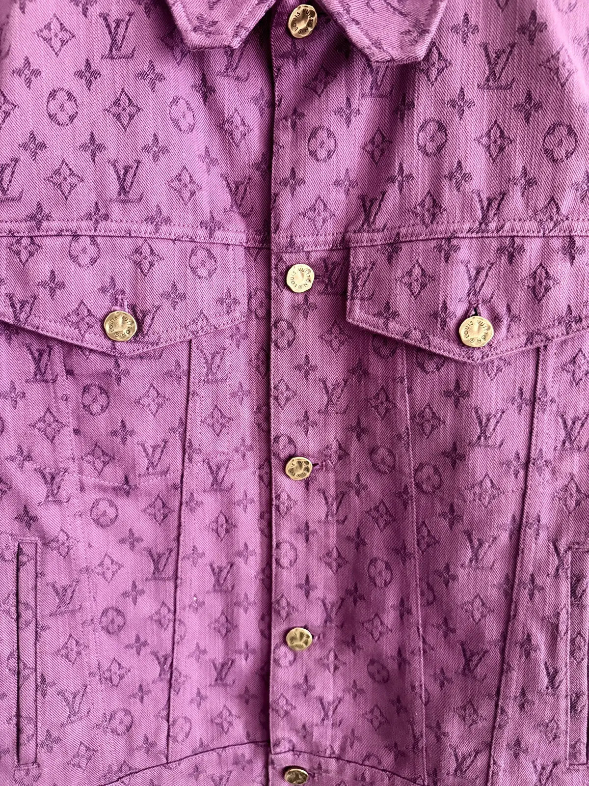 Louis Vuitton All Over Monogram Purple Denim Jacket