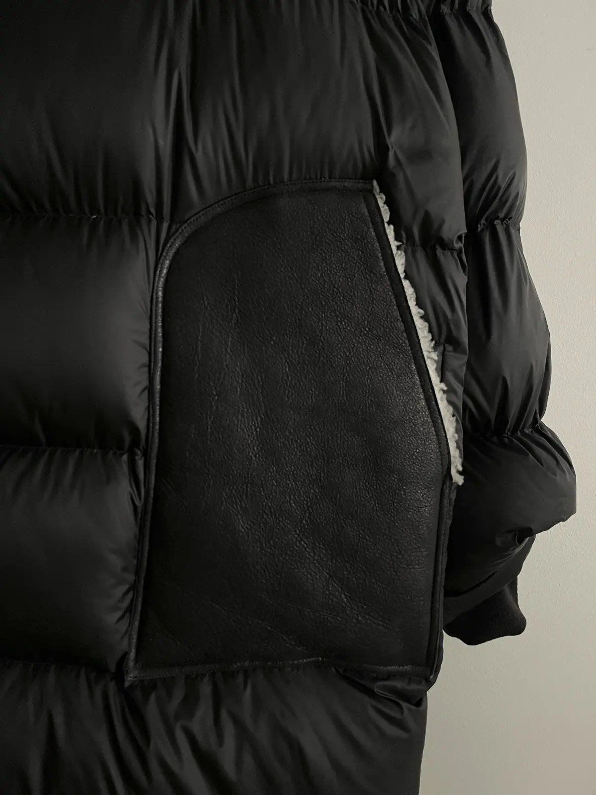 FW22 Rick Owens Leather Pockets Puffer Coat