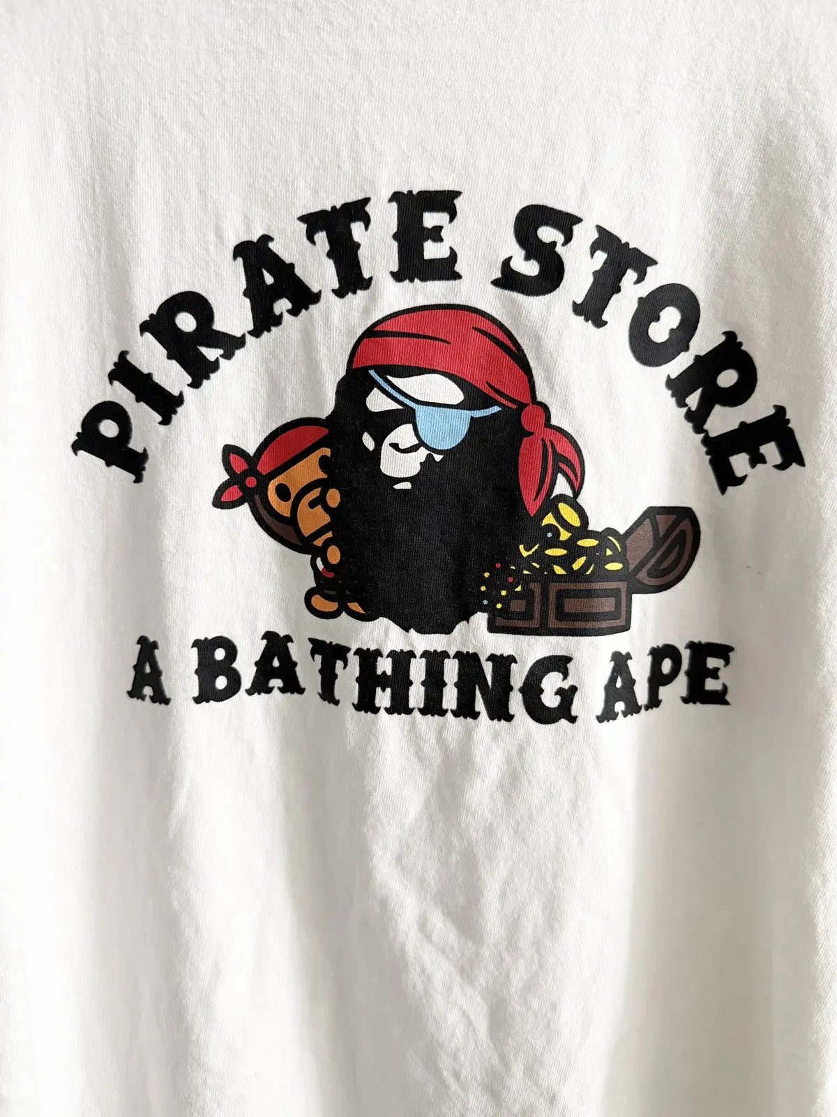 2000s Bape Pirate Bape Treasure College Logo Tee