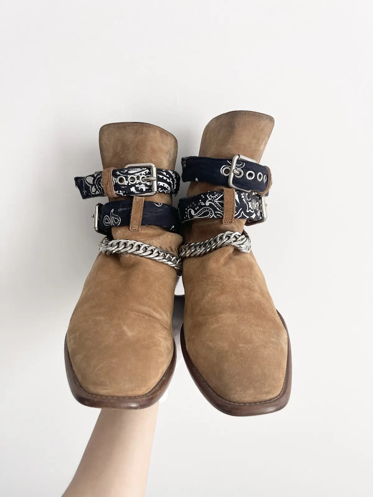 AMIRI Buckle Suede Ankle Boot