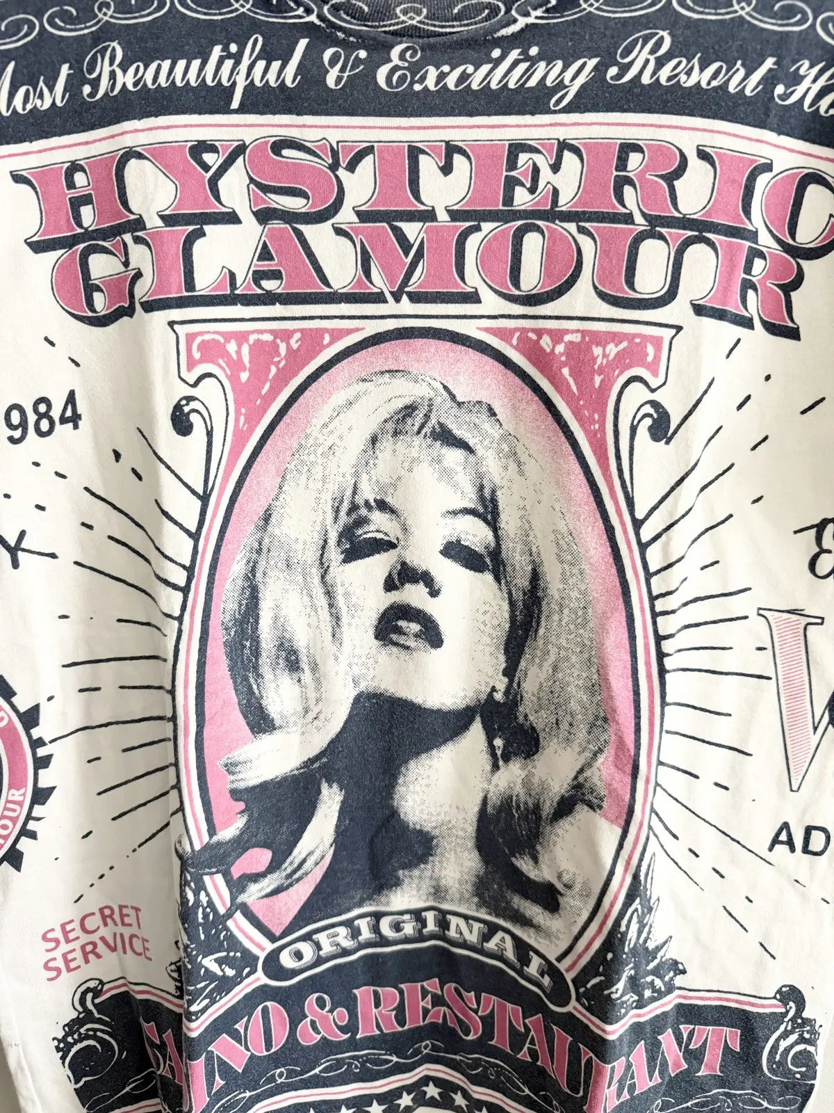2000s Hysteric Glamour USA Dollar Bill Girl Tee