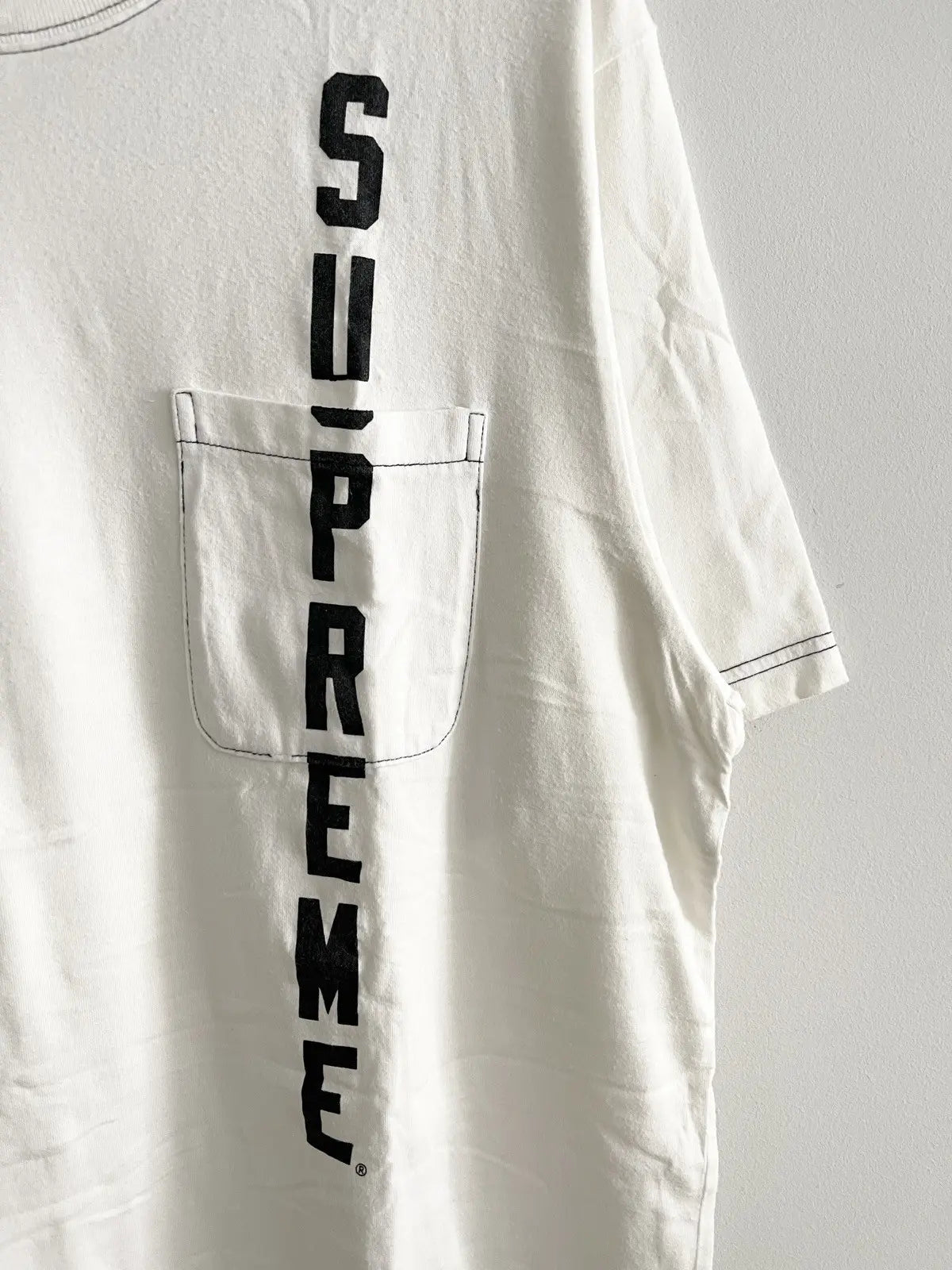 2020 Supreme Contrast Stitch Pocket Tee