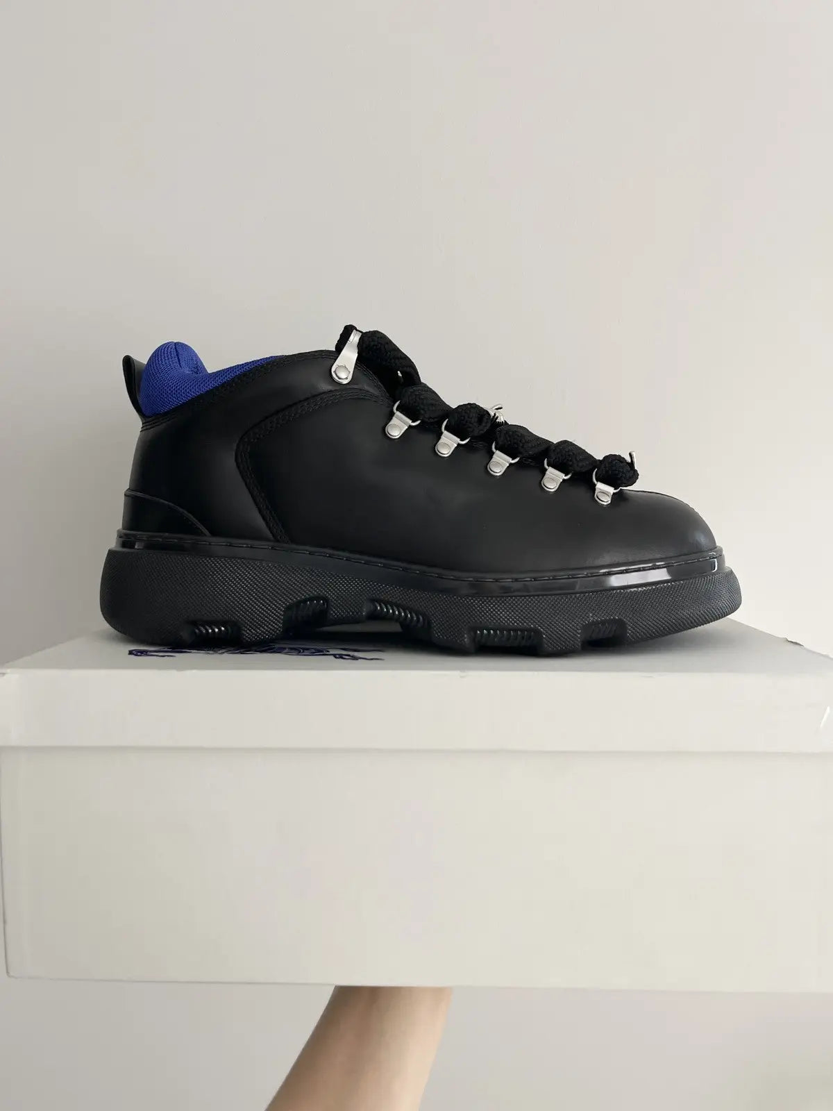 Burberry "Trek Boot" Leather Hiking Boots