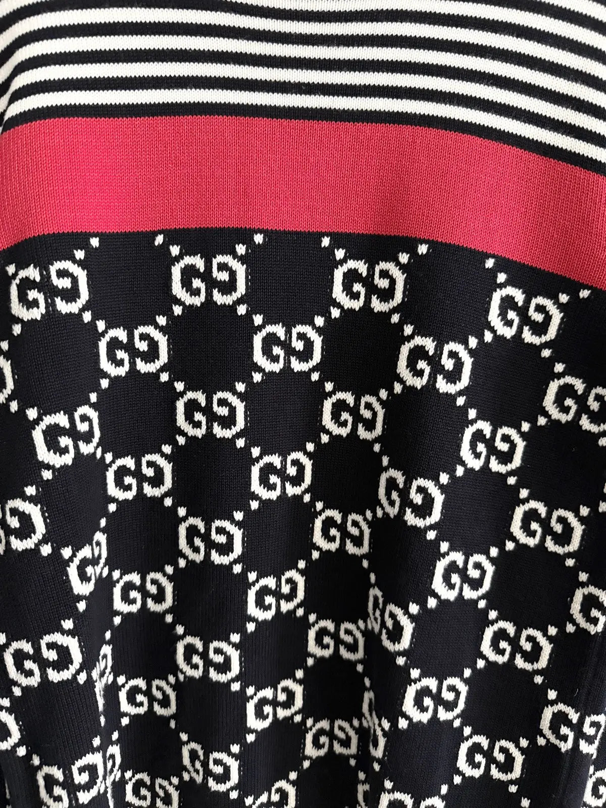2018 Gucci GG Stripes Monogram Sweater