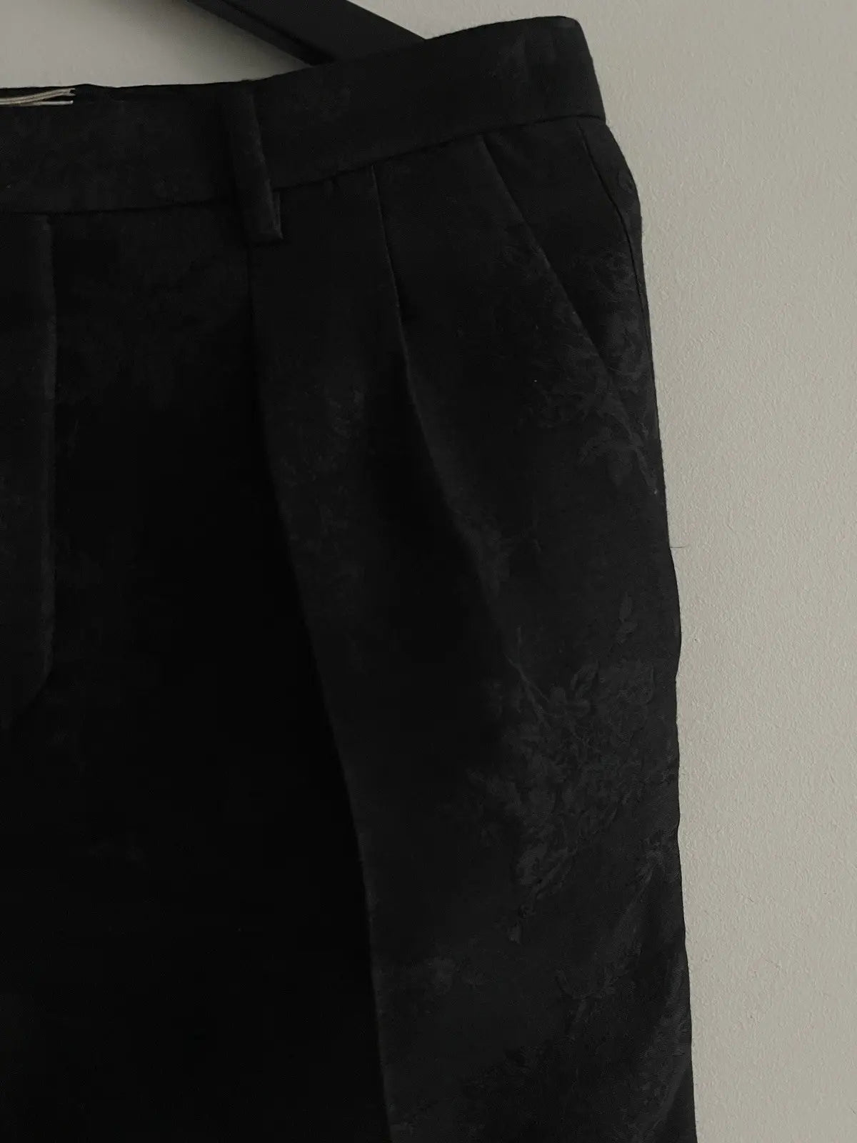 Saint Laurent Floral Jacquard High-Rise Shorts