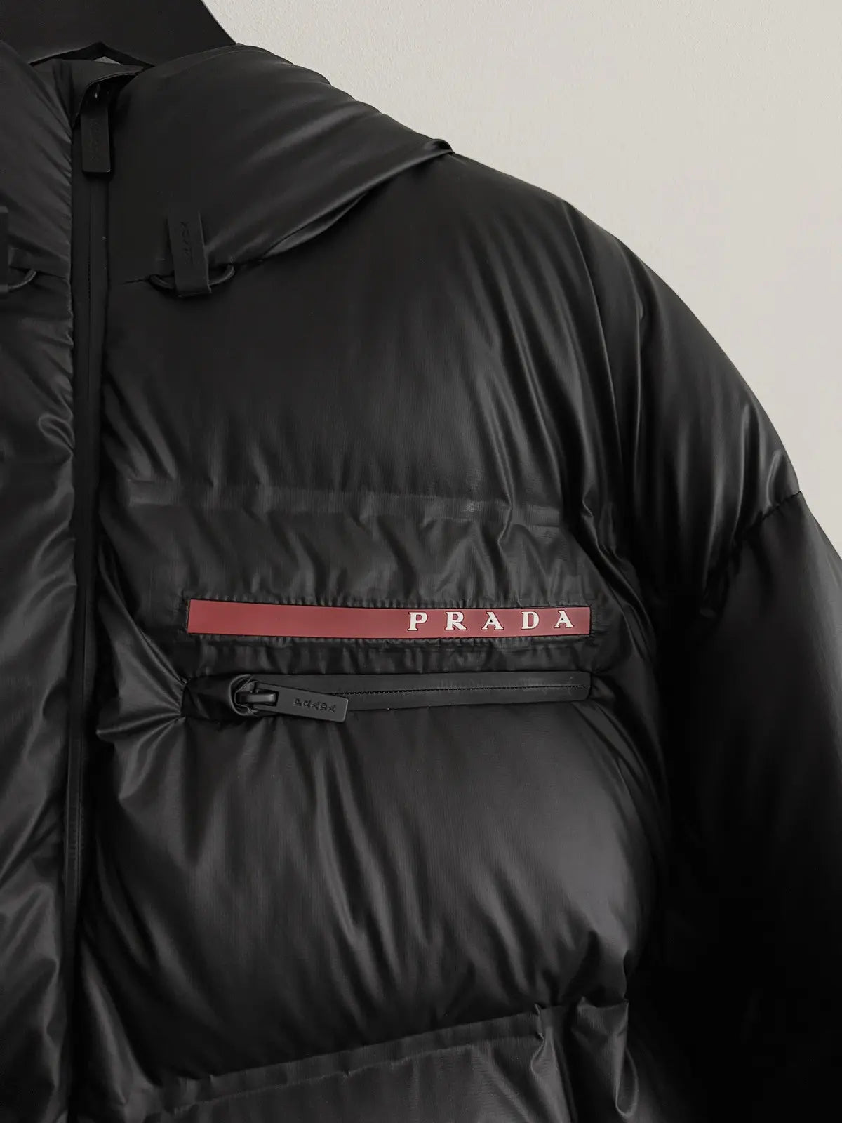 Prada Light Re-Nylon Hooded Down Jacket
