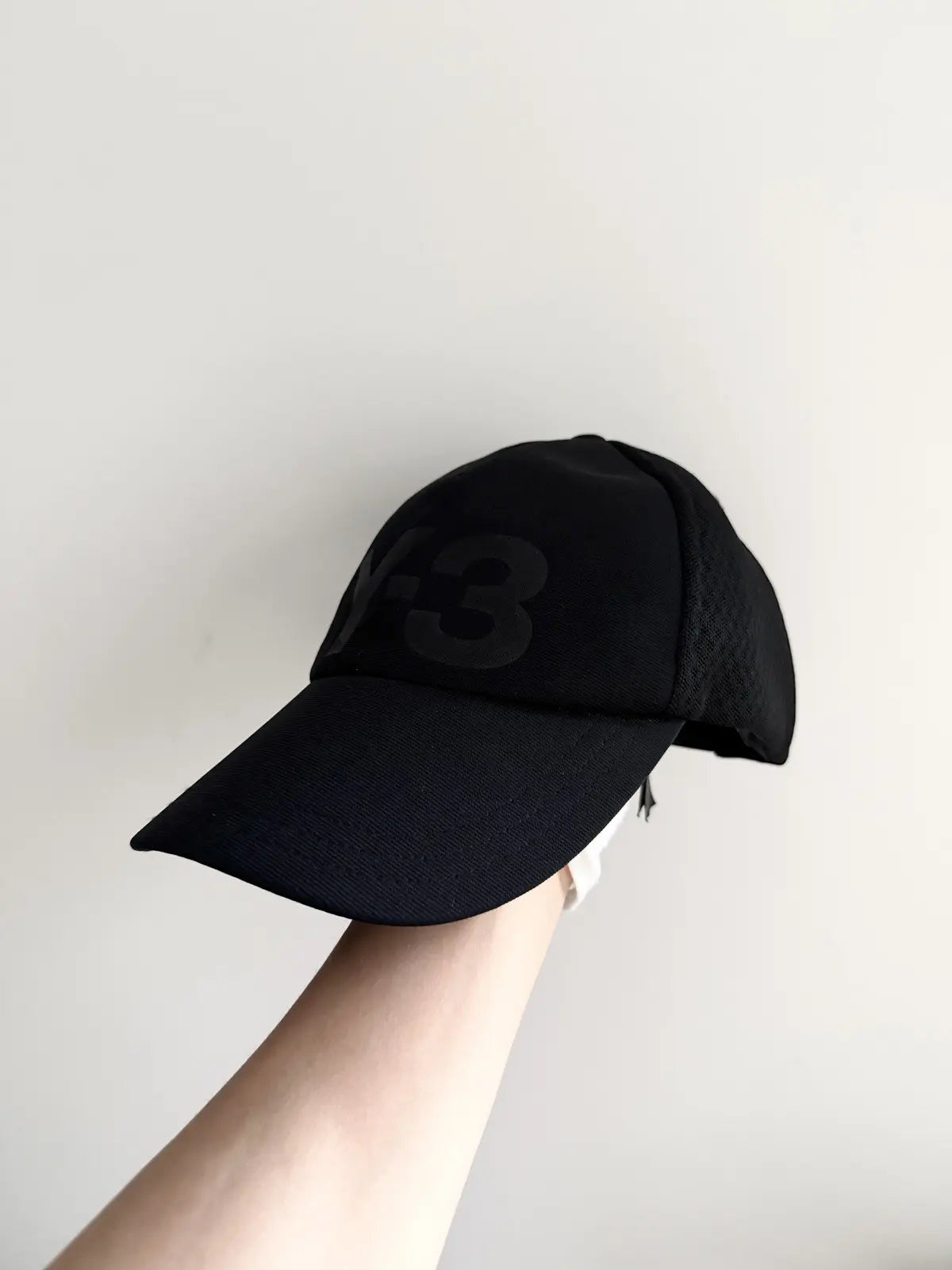 Y3 Triple Black Jumbo Logo Hat