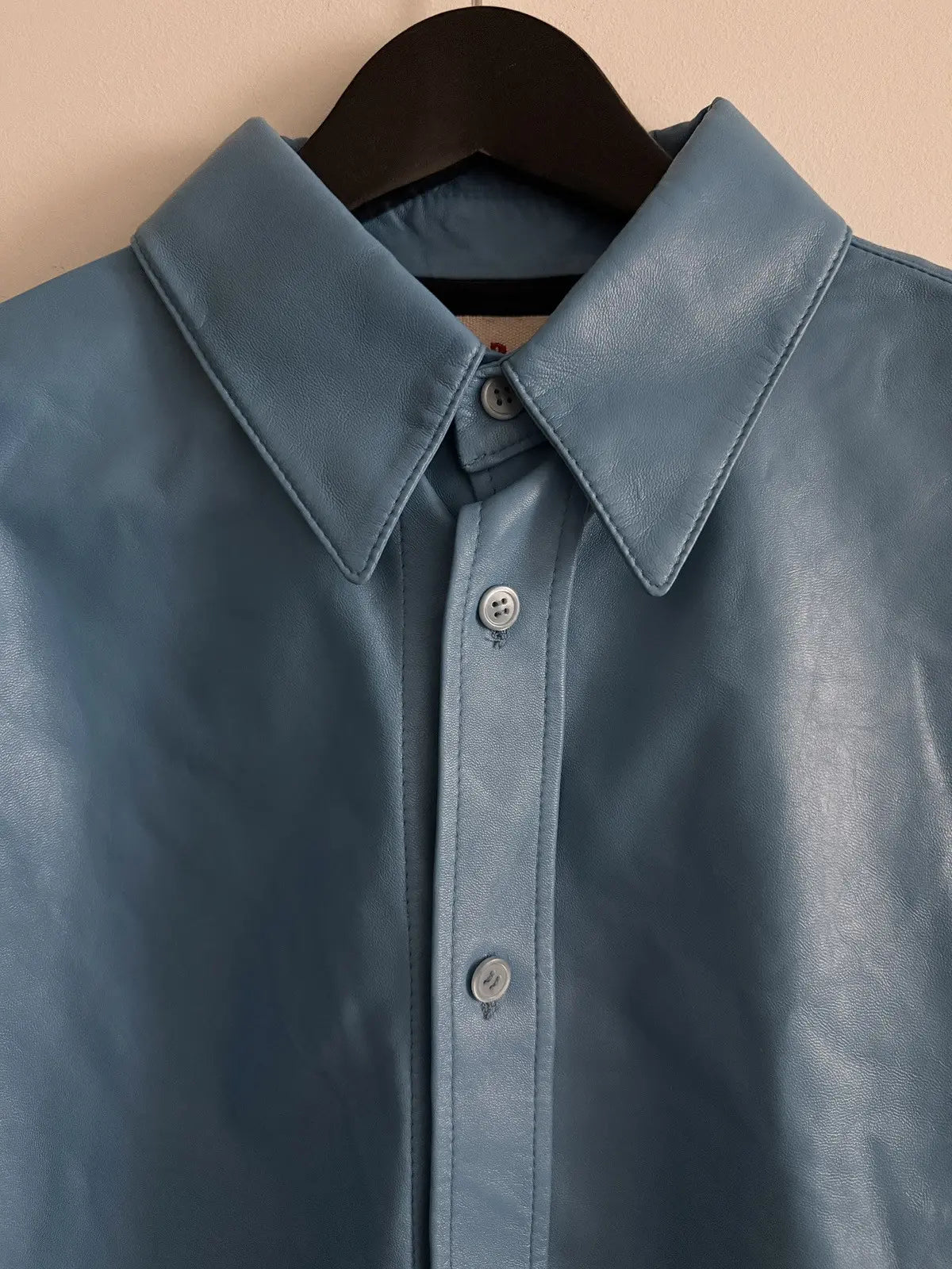 Marni Leather Button Down Shirt