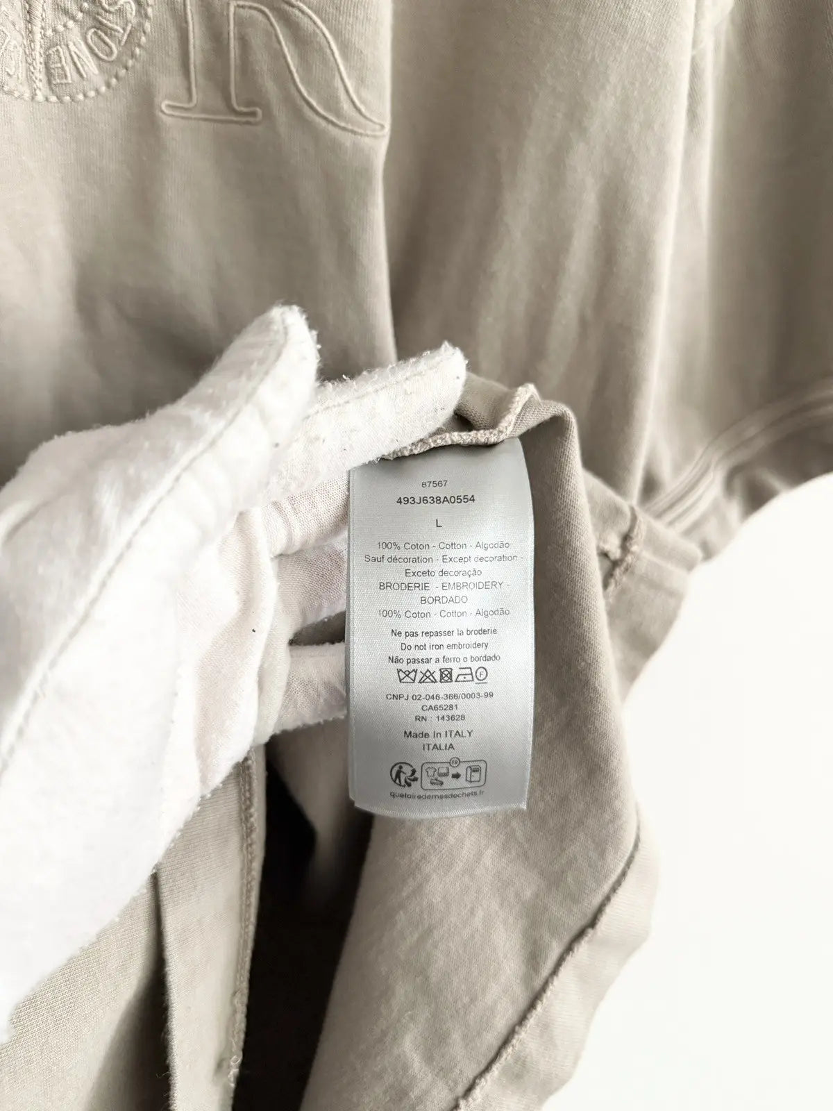 Dior x Stone Island Center Jumbo Logo Tee