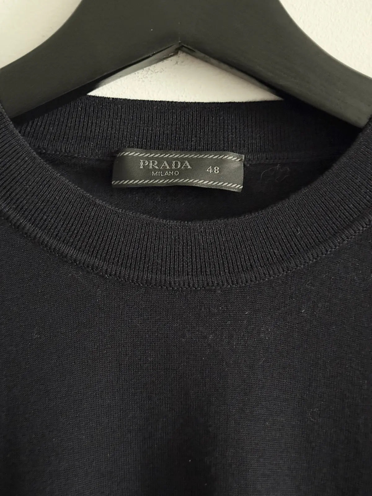 Prada Logo Virgin Wool Sweater