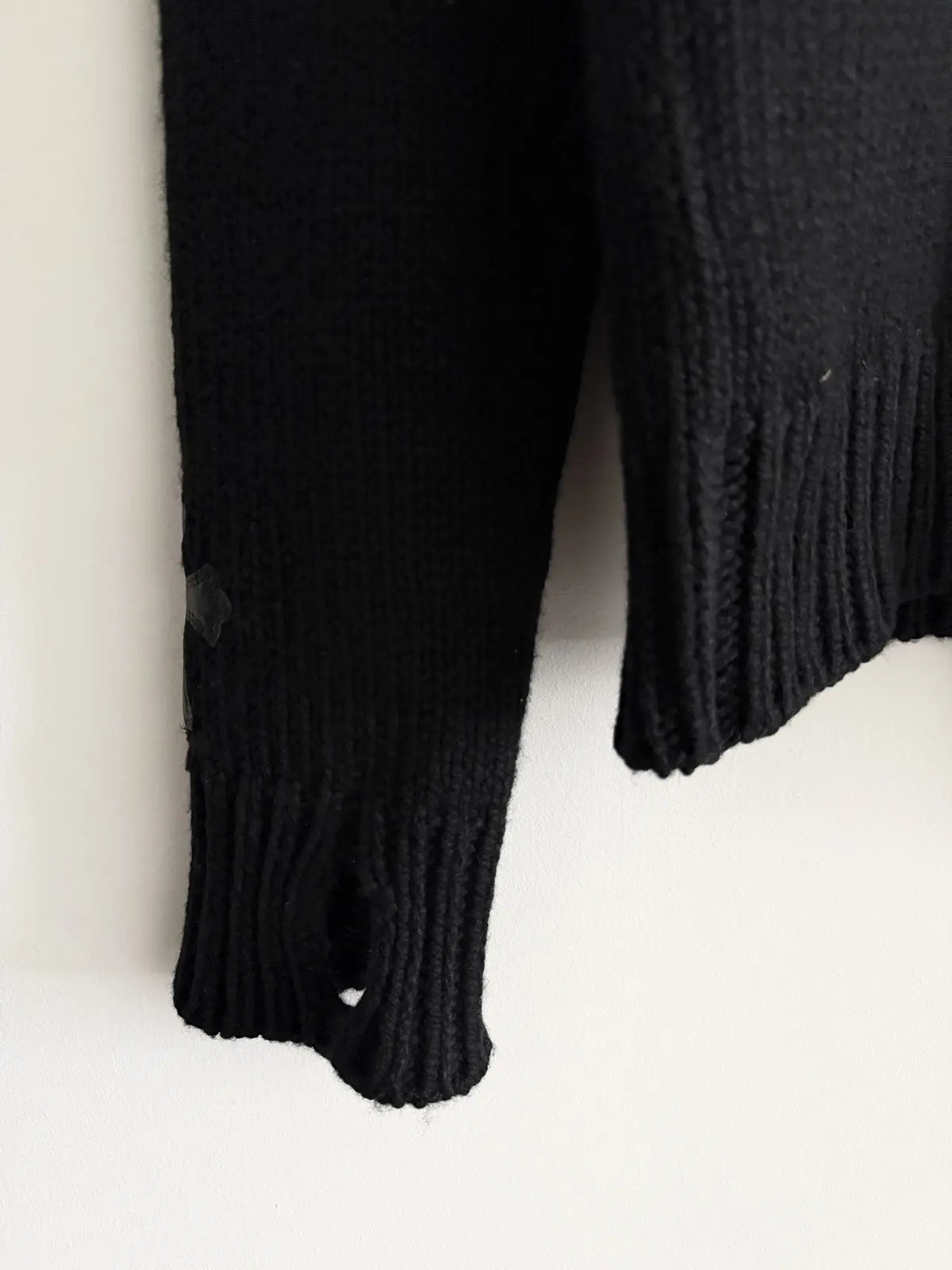 Chrome Hearts Cashmere Double Leather Patch Sweater
