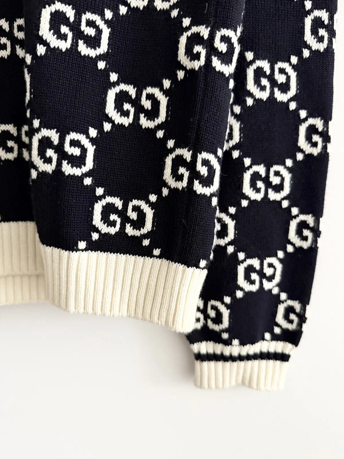 2018 Gucci GG Stripes Monogram Sweater