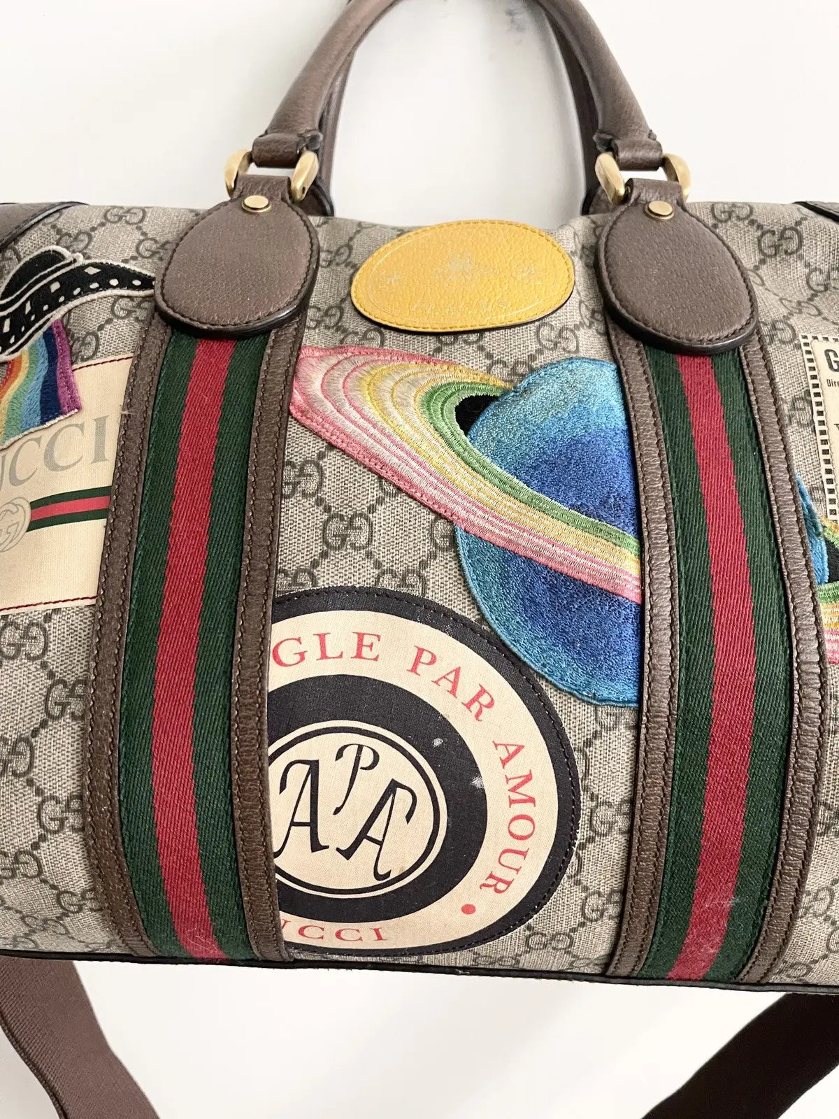 Gucci GG Supreme Monogram Courrier Medium Duffle Bag