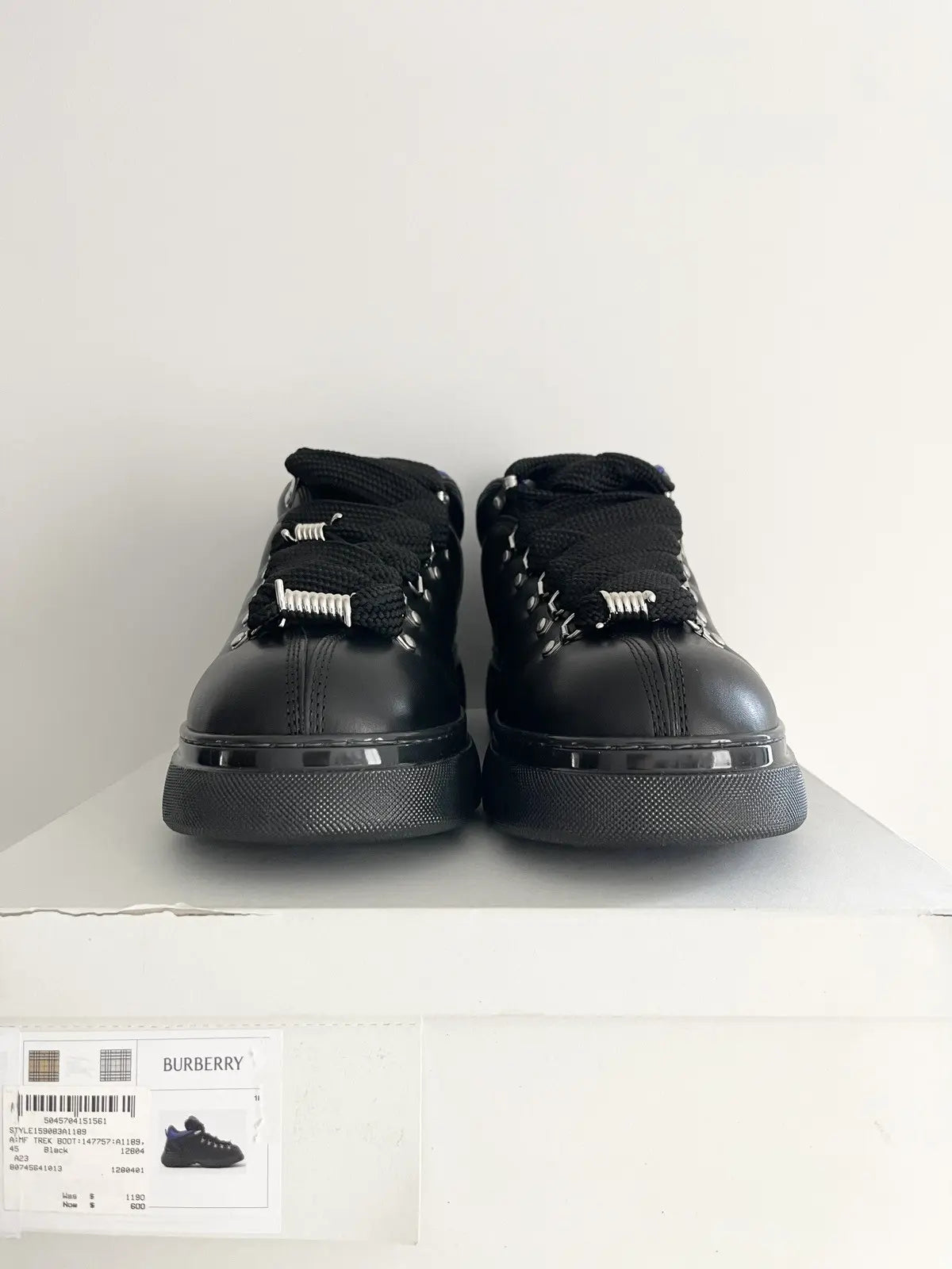 Burberry "Trek Boot" Leather Hiking Boots