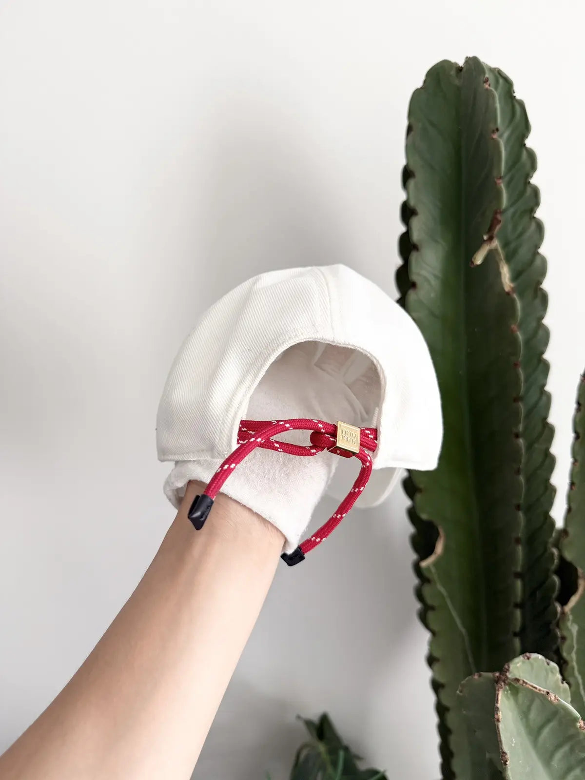 Miu Miu x New Balance Red Cord Tennis Cap Hat