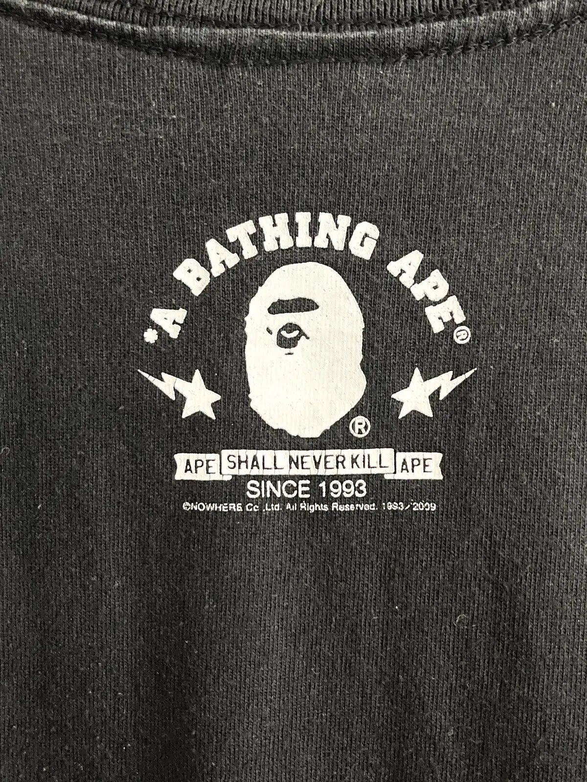 2009 Bape Baby Milo Loves Banana College Logo Tee