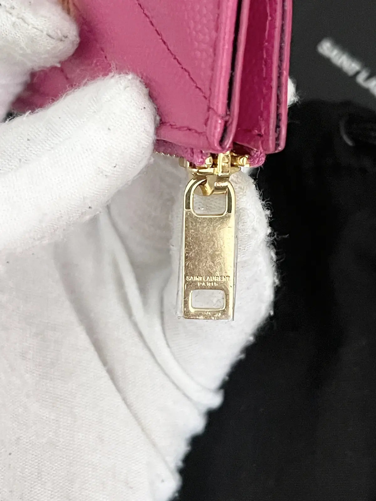 Saint Laurent Cassandre Matelassé Leather Card Holder