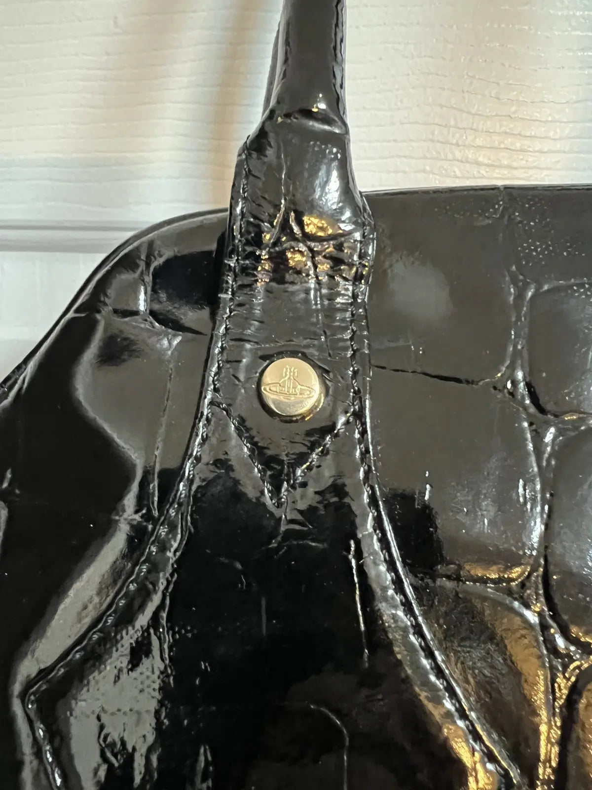 Vivienne Westwood Golden Saturn Orb Bowling Hand Bag