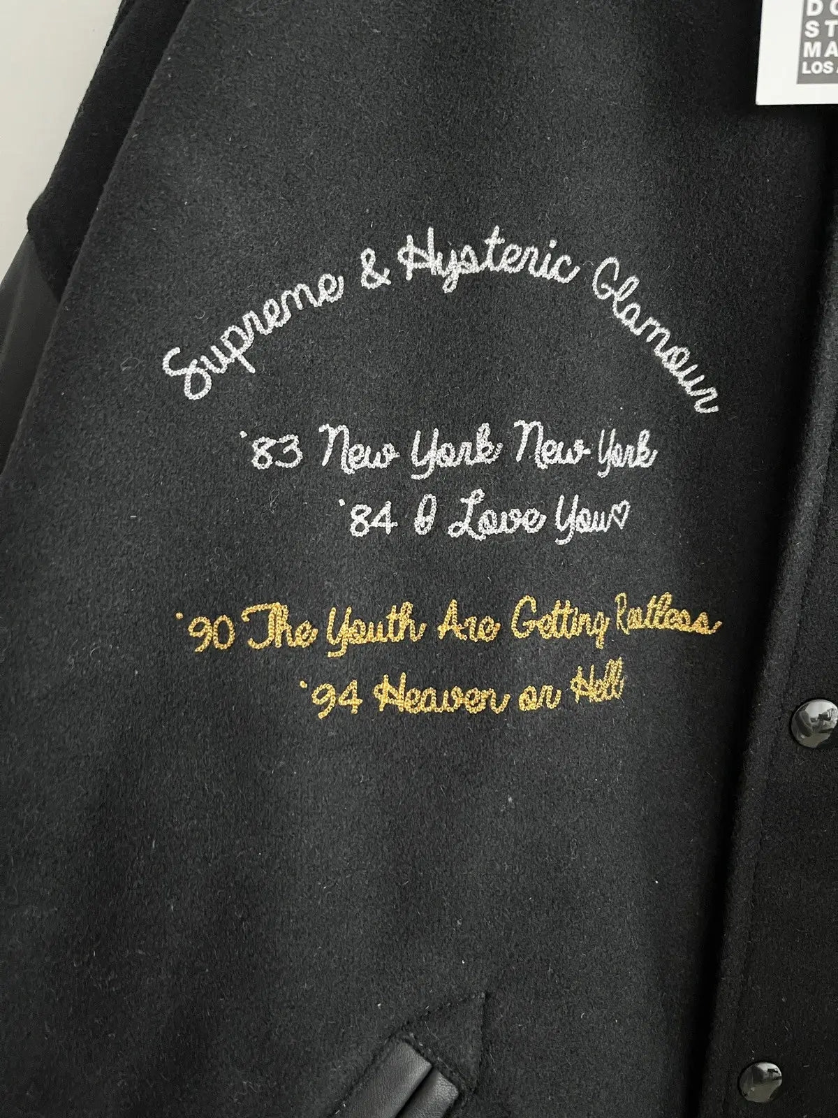 2024 Supreme x Hysteric Glamour Smoke Varsity Jacket