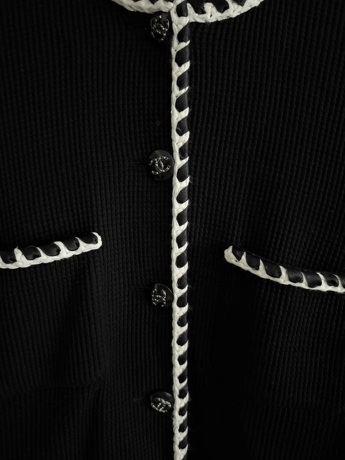 CHANEL 21C Black Jacket with Braided Trim