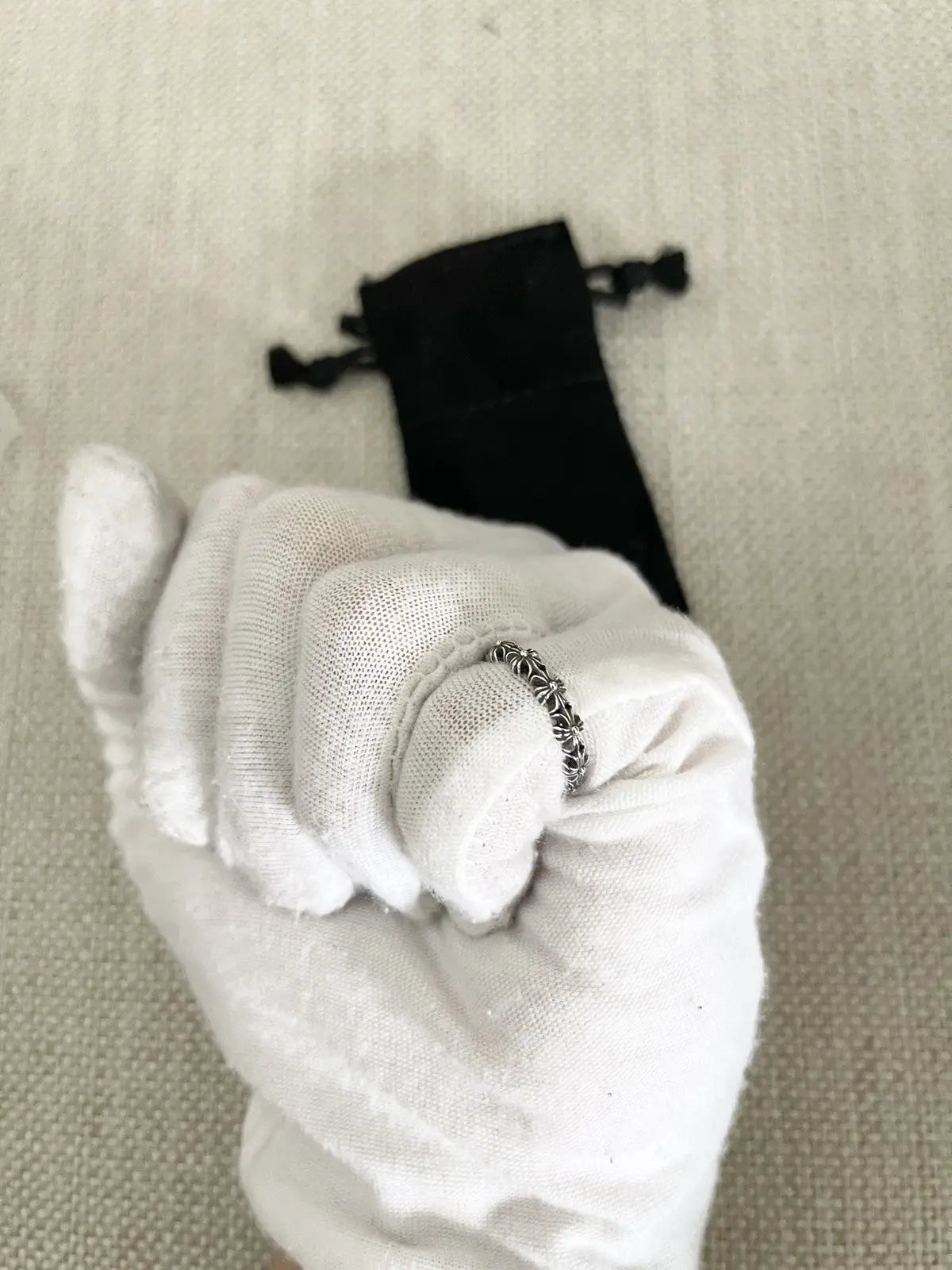 Chrome Hearts 925 Silver Tiny E Ring
