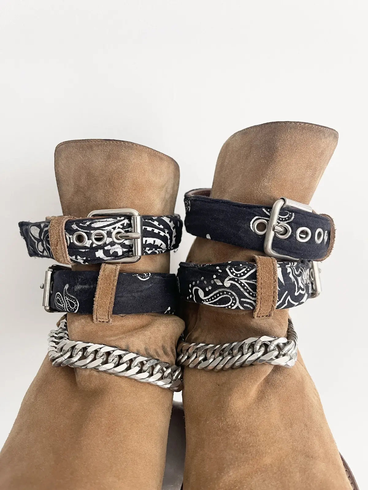 AMIRI Buckle Suede Ankle Boot