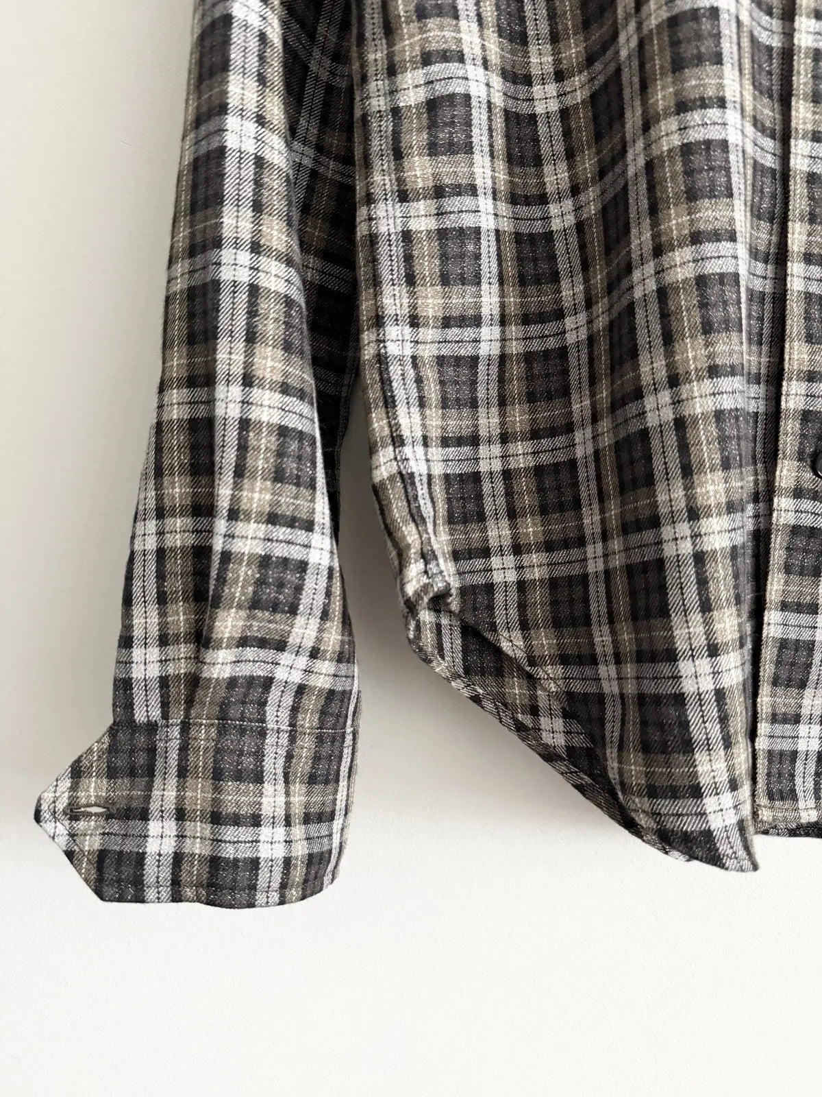 Saint Laurent Hedi Flannel Button Up Shirt