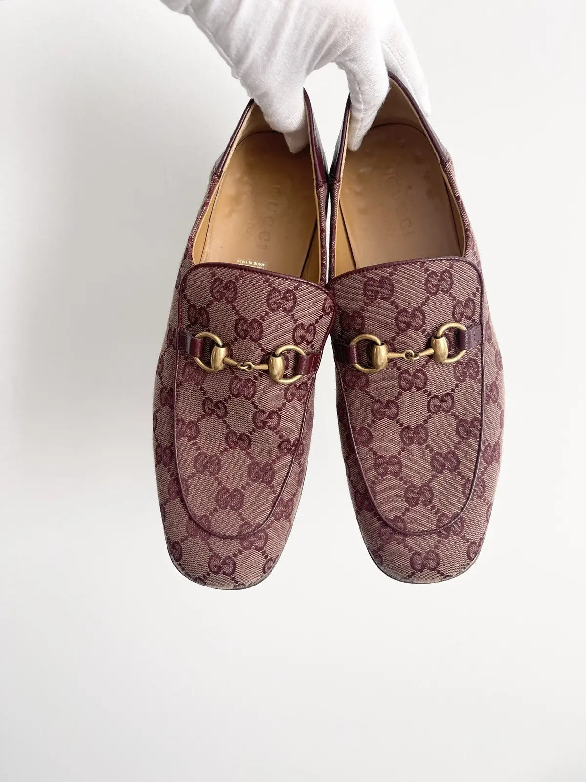 Gucci Men's GG Supreme Canvas Horsebit Loafers