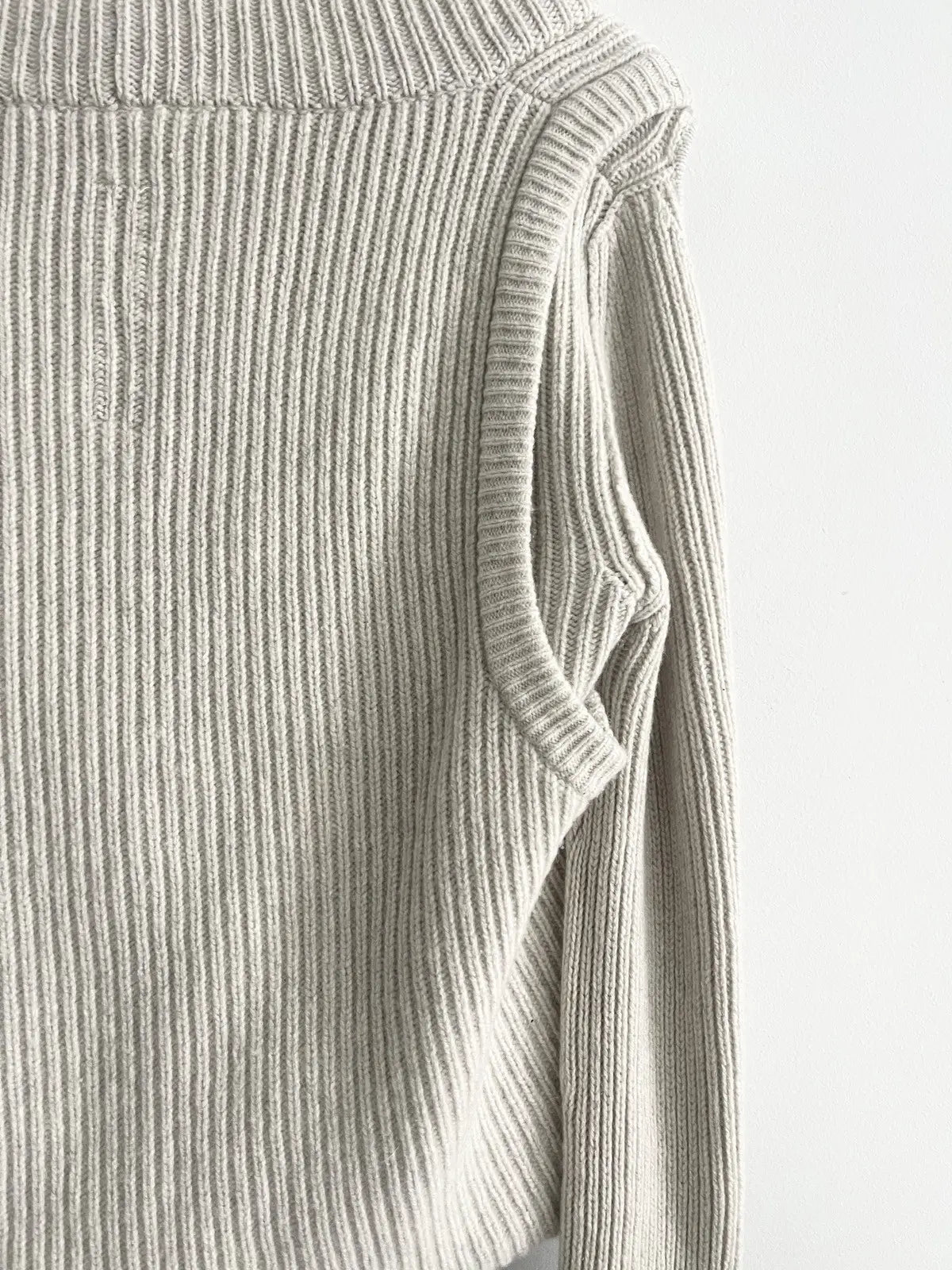 FW21 Rick Owens Layered 2in1 Ziggy Banana Cut Cashmere Sweater